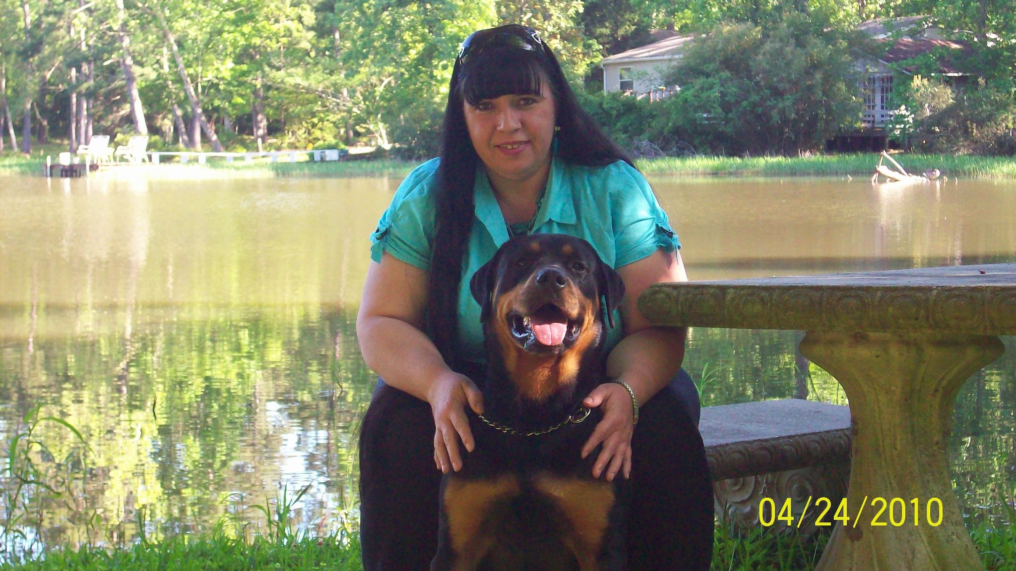 Me and my best friend who passed away this past Christmas eve!  He loved all the babies feathers and all!