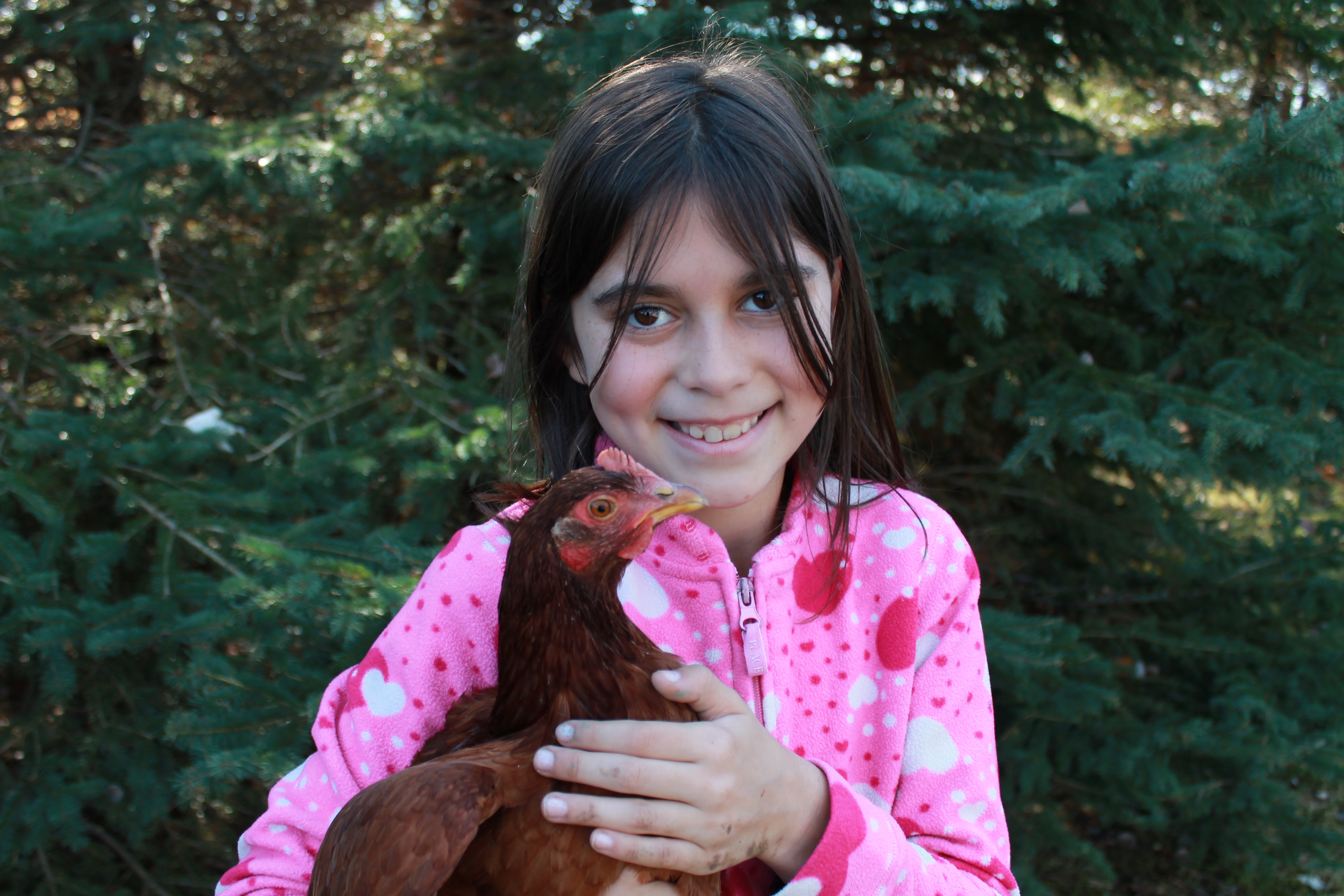 Me and my Rhode Island Red Amelia Cluckheart