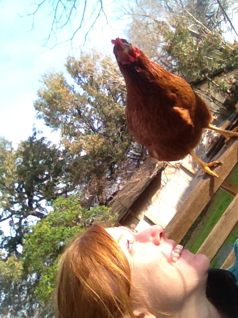 Me and Ruby resting on the swing.