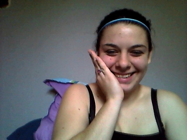 Me in my bedroom, using the webcam,