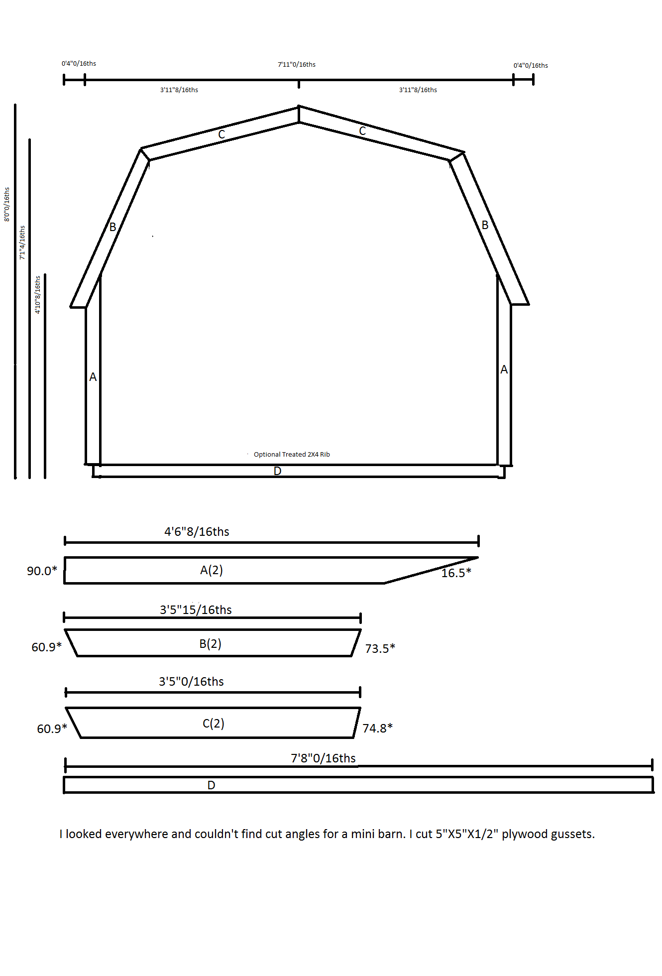 Mini Coop design (not to scale)