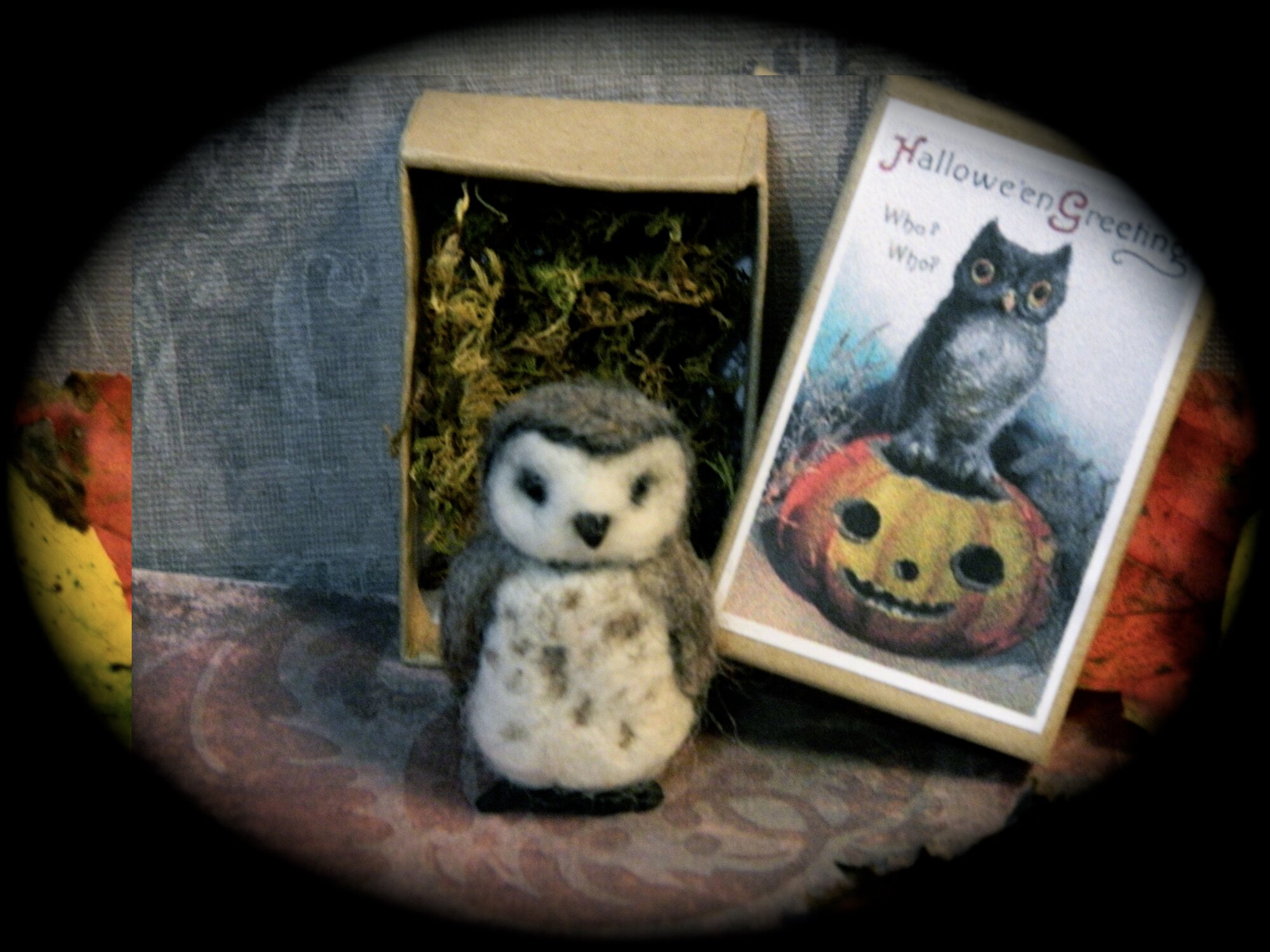 Mini wool owl-sold