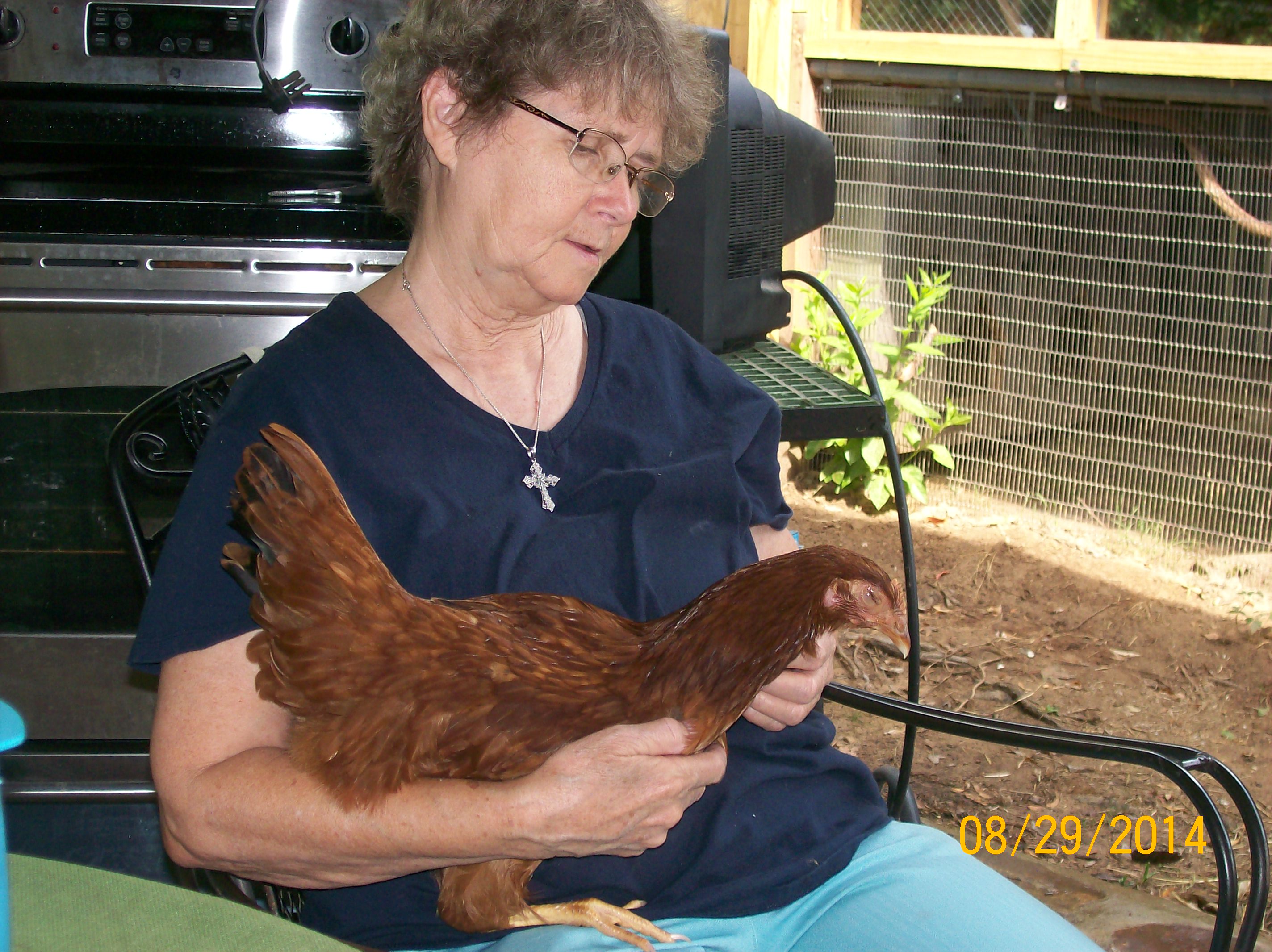 mom and buzzy,her poor eye