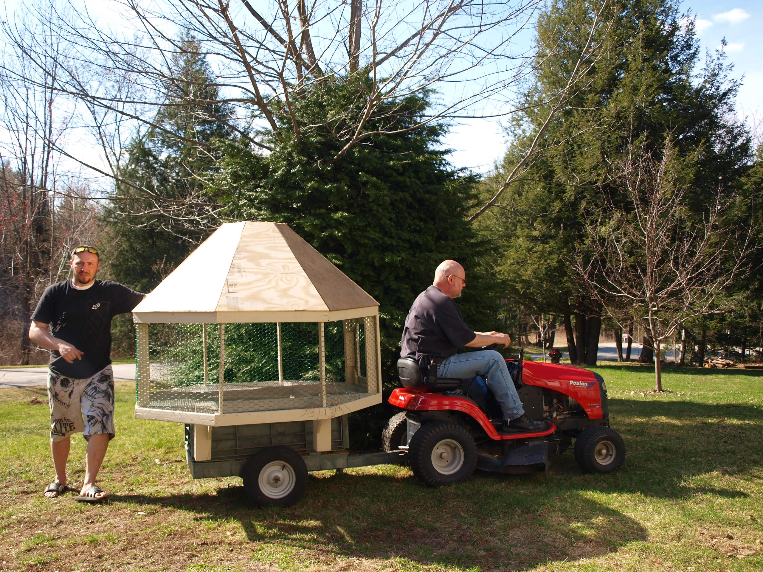 Moving day for my ducks home.  I don't see this, it's a special days gift for (me)!!  :D
4/1/13     "ChickeryDoWaddleInn!"