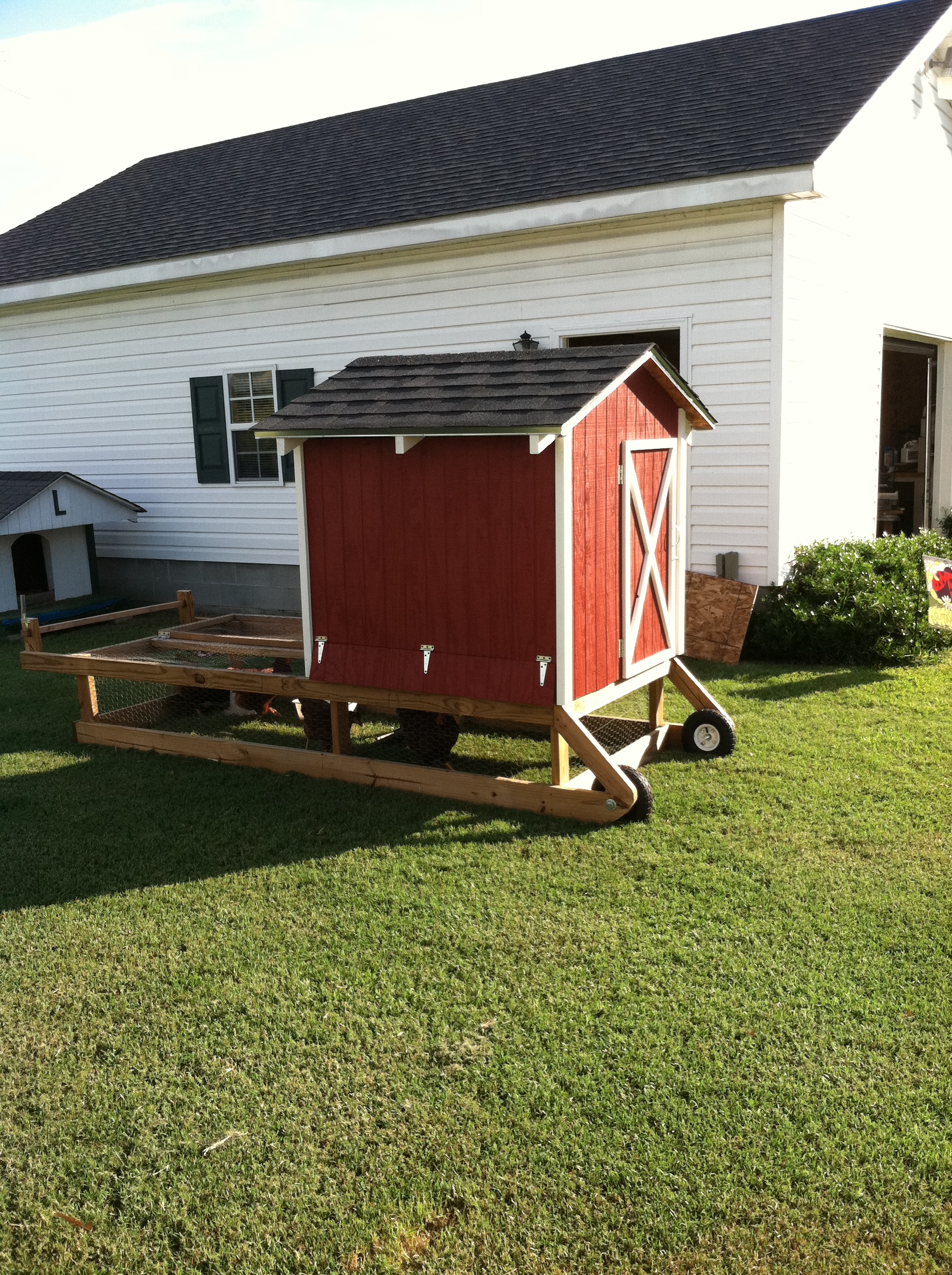 My backyard portable coop