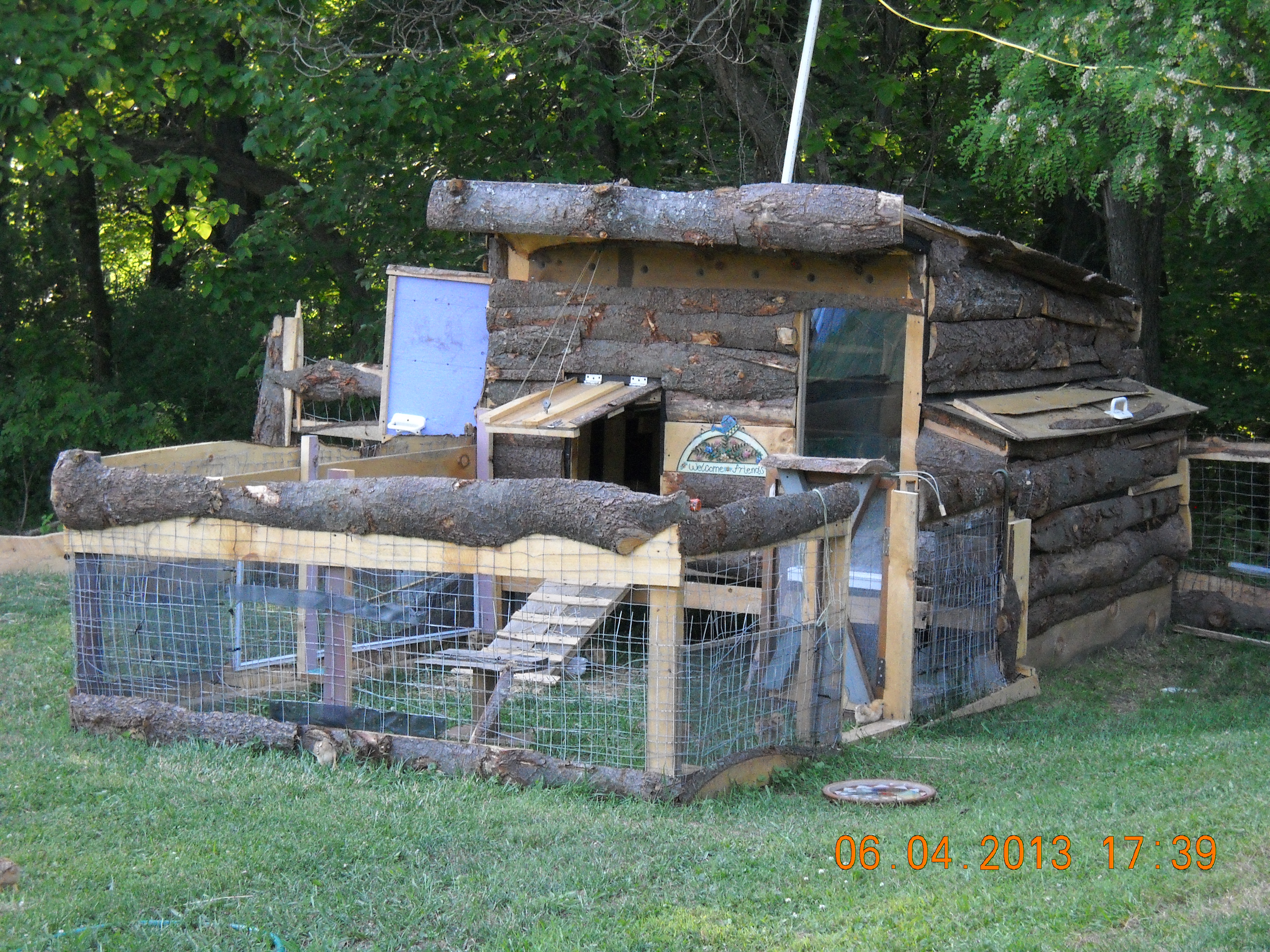 My chicky log cabin.