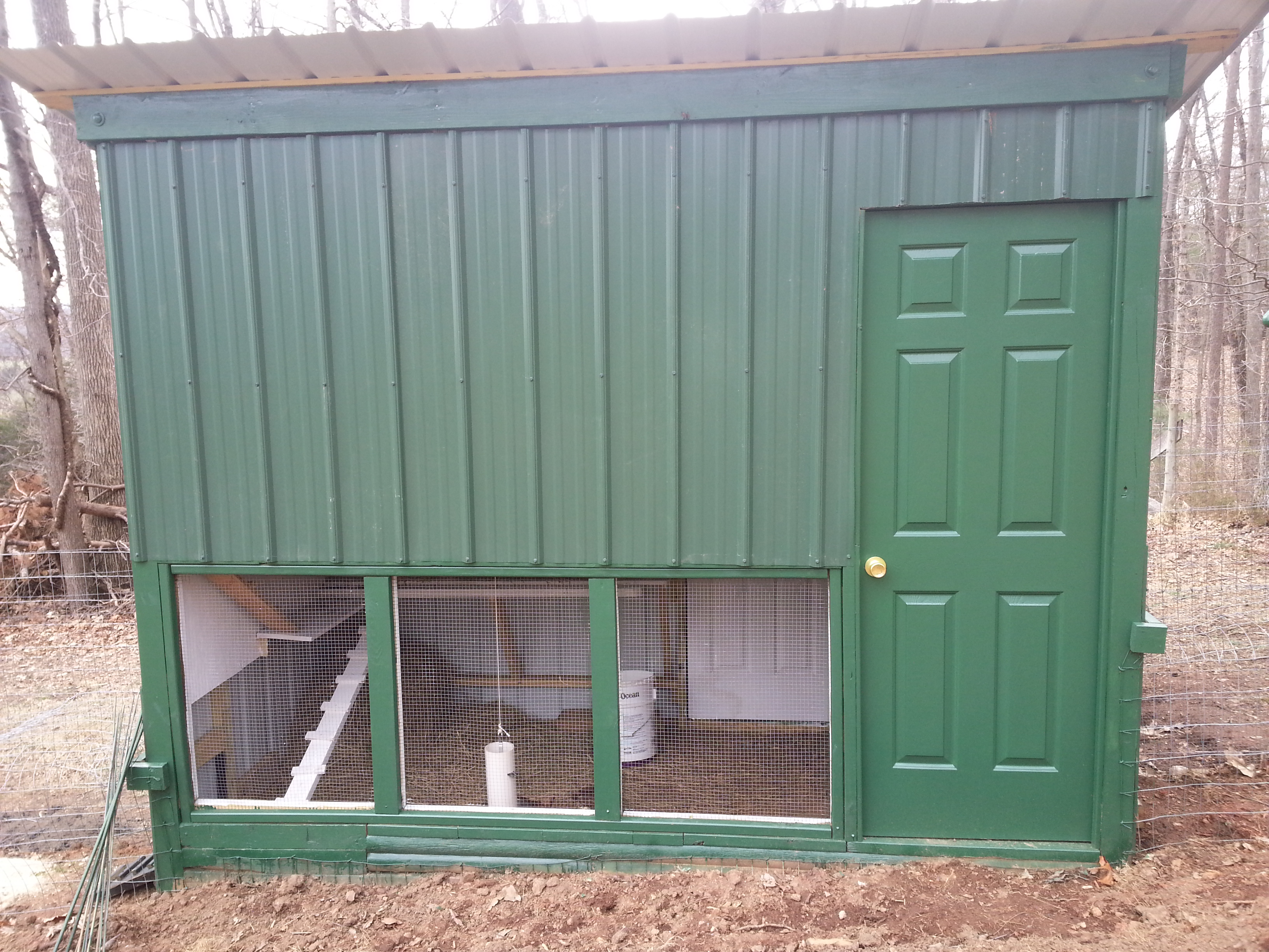 My Coop. Building is 12x12', coop is fully half of it