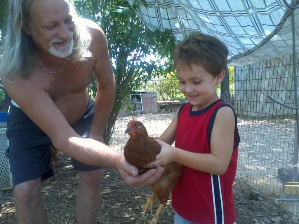 my dad showing my boy,