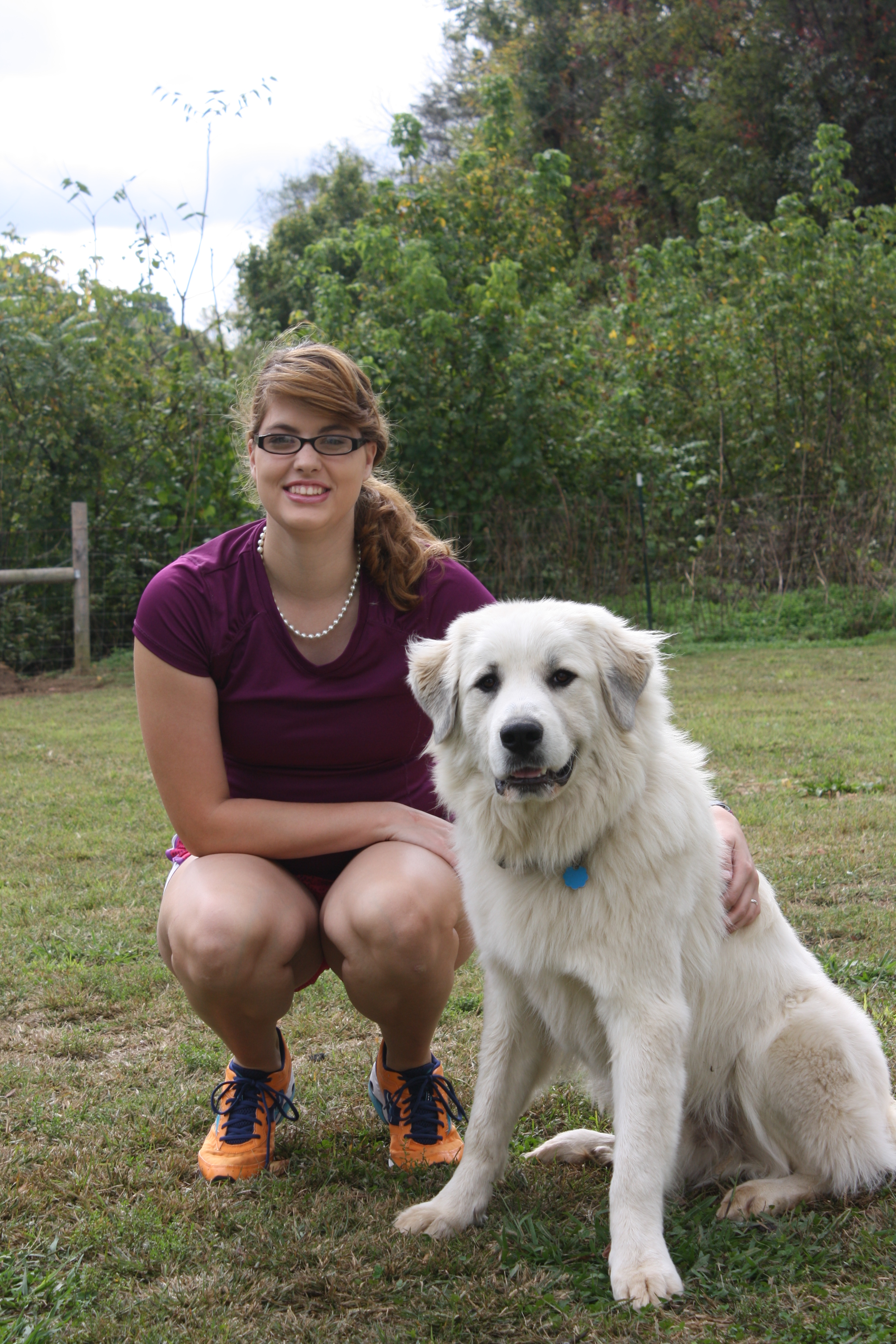 My daughter Faith and our 4th Pyr "Gabe"