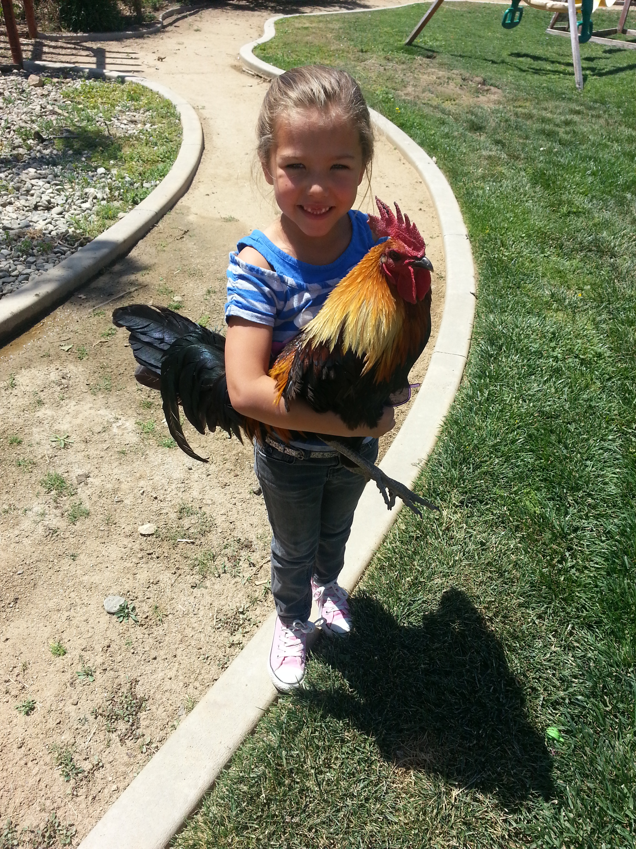 My Daughter holding Black Snow (R.I.P.)