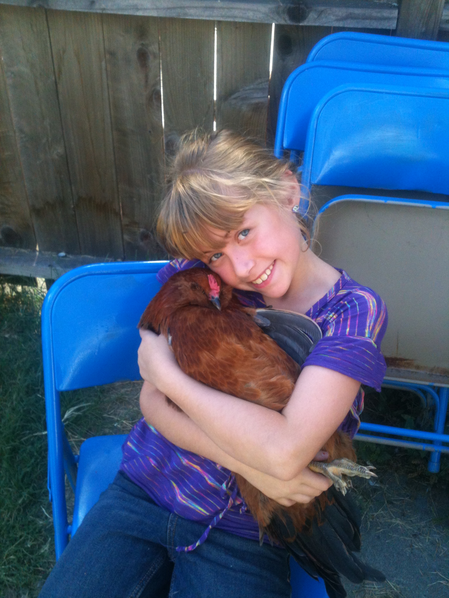 My daughter holding Nyla