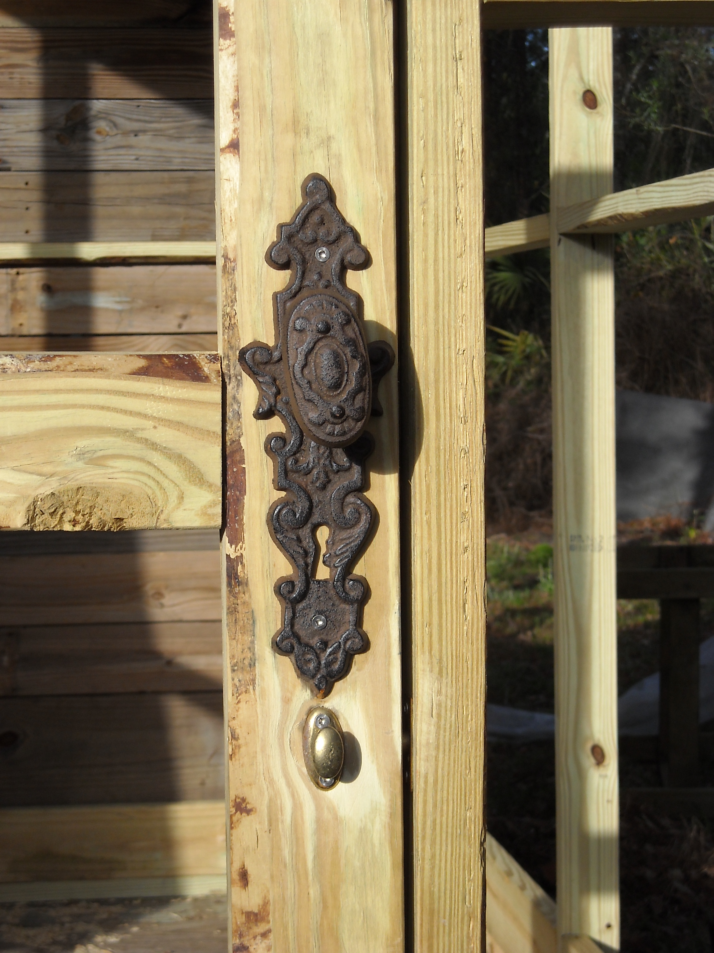 My fancy Hobby Lobby door handle. BackYard Chickens Learn How to