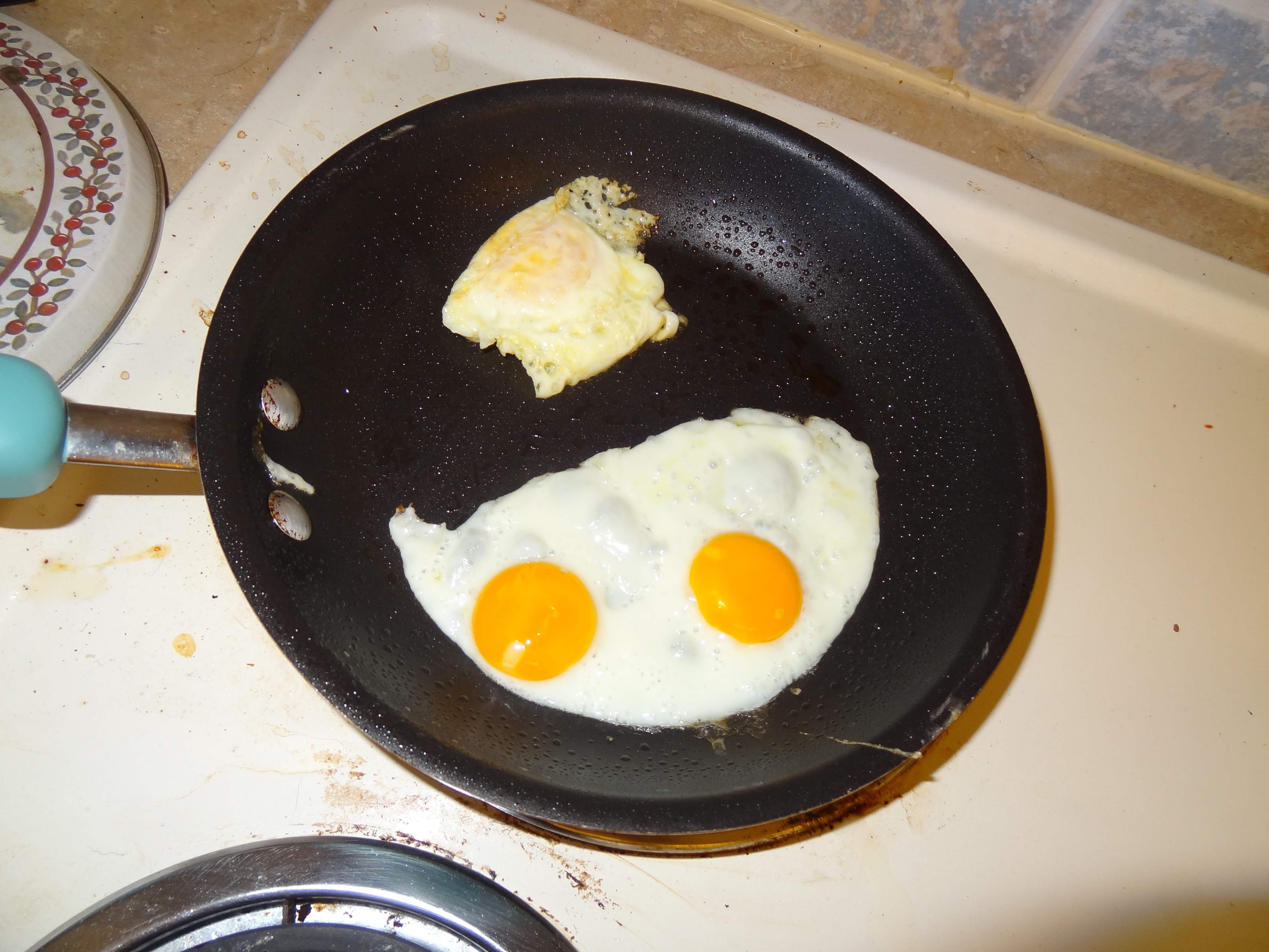 My first double yoker! It was a HUGE eggshell and came from a brown leghorn