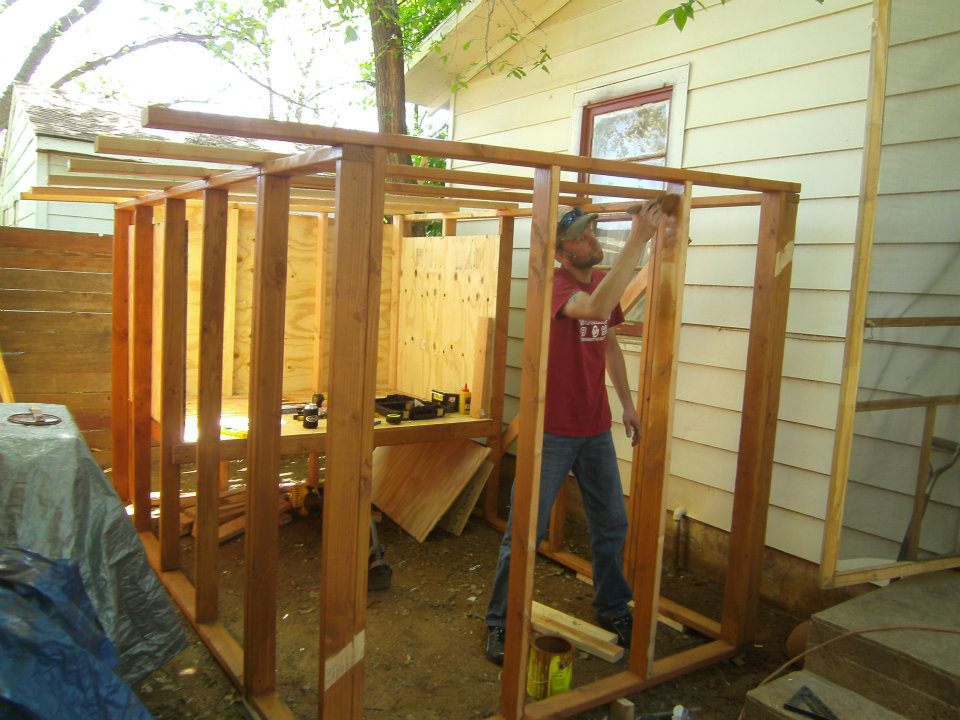 my husband is 6ft2 to compare how tall the coop is