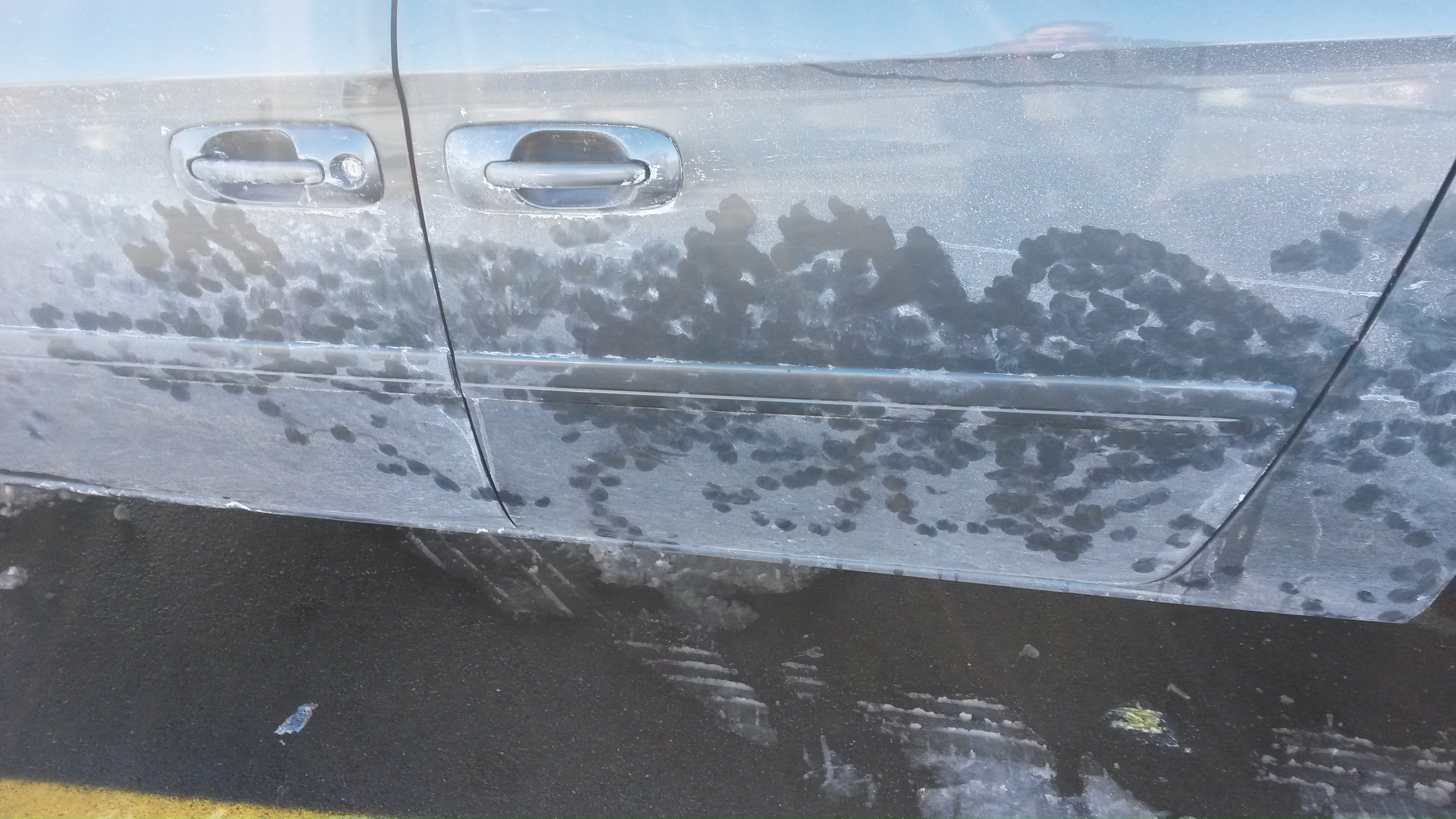 My kissy lips on the van.Seems the goats left me a pair....