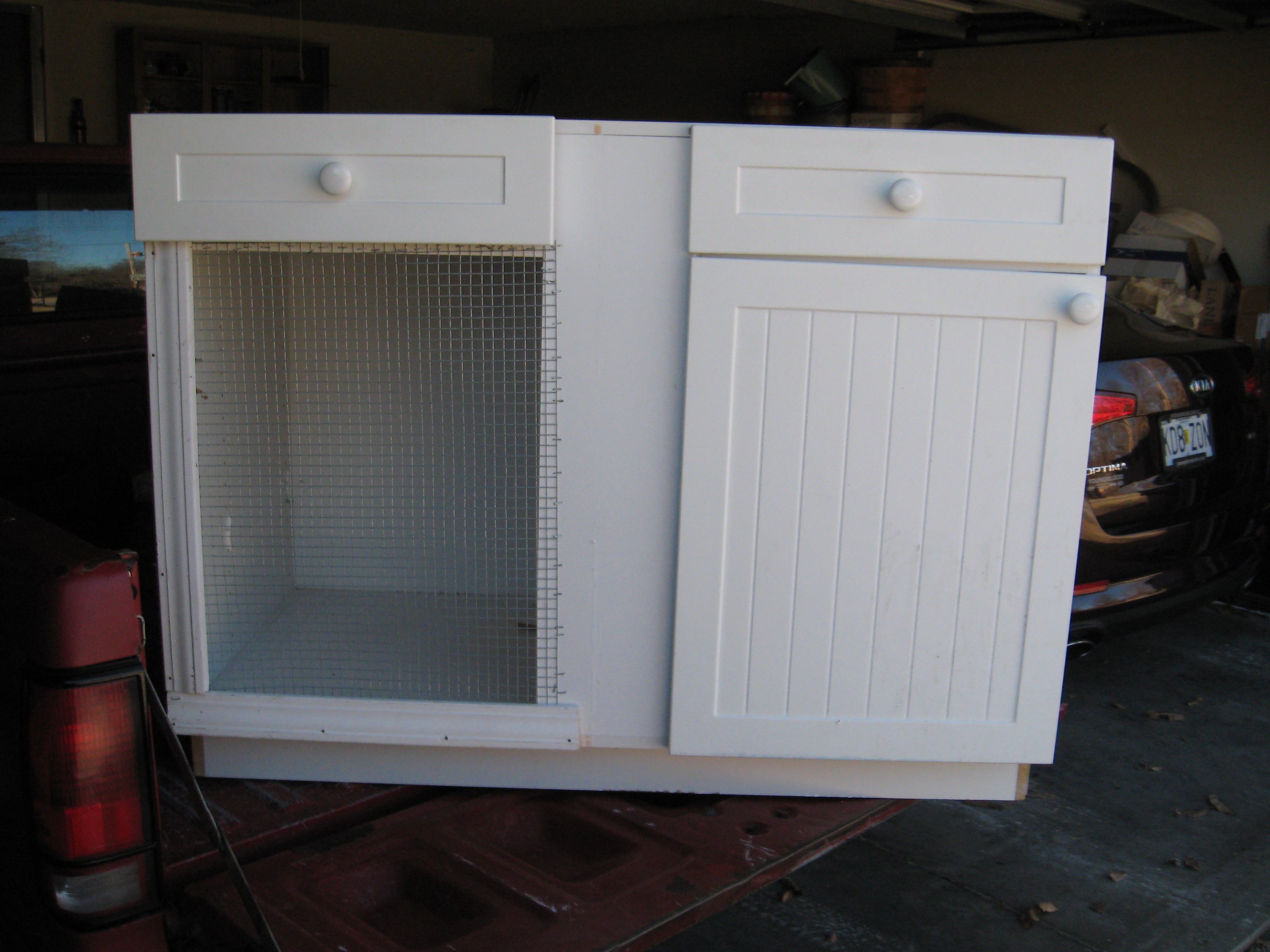 my new brooder box from Habitat for Humanity center in Springfield.