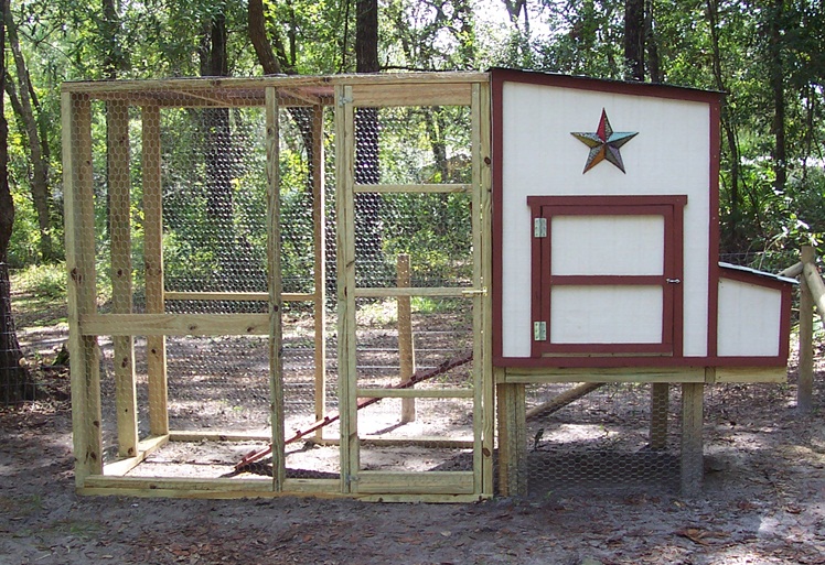 My new chicken coop and pen... took me 8 days to construct... kept having to stop for the rain..