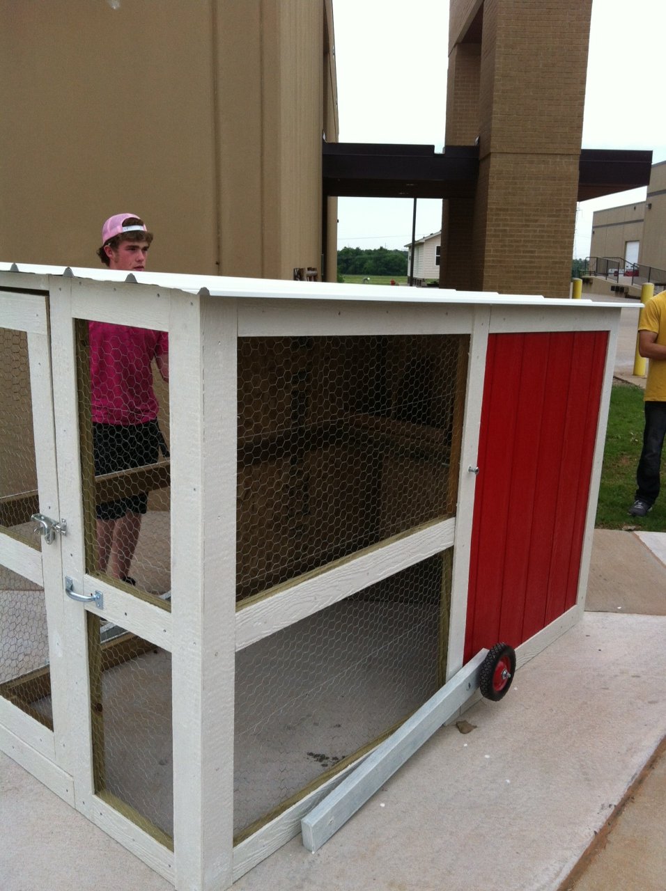 My new chicken coop/tractor as it is being loaded up (5/4/2012)
