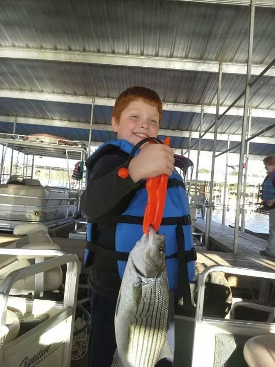 My son T'ro  with a big fish he caught all by himself at Lake Ft. Cobb.