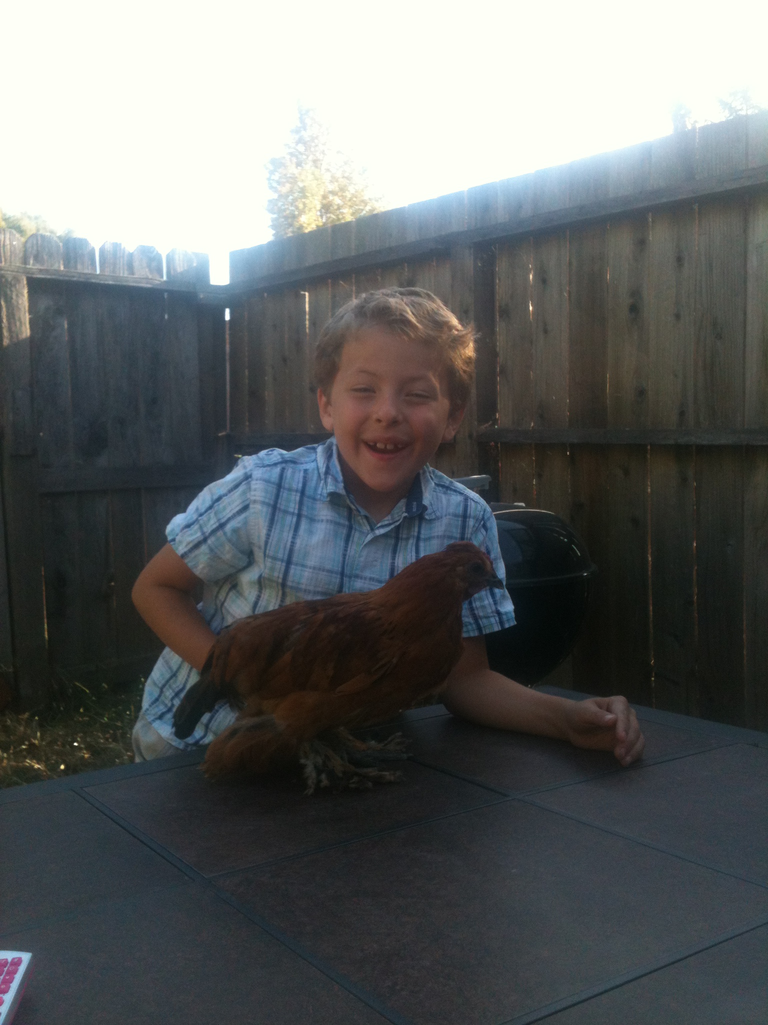 My son with Autumn (Bantam)