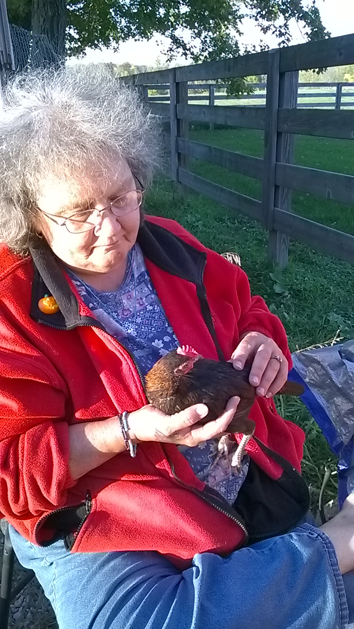 myself and my young bantam roo little boy