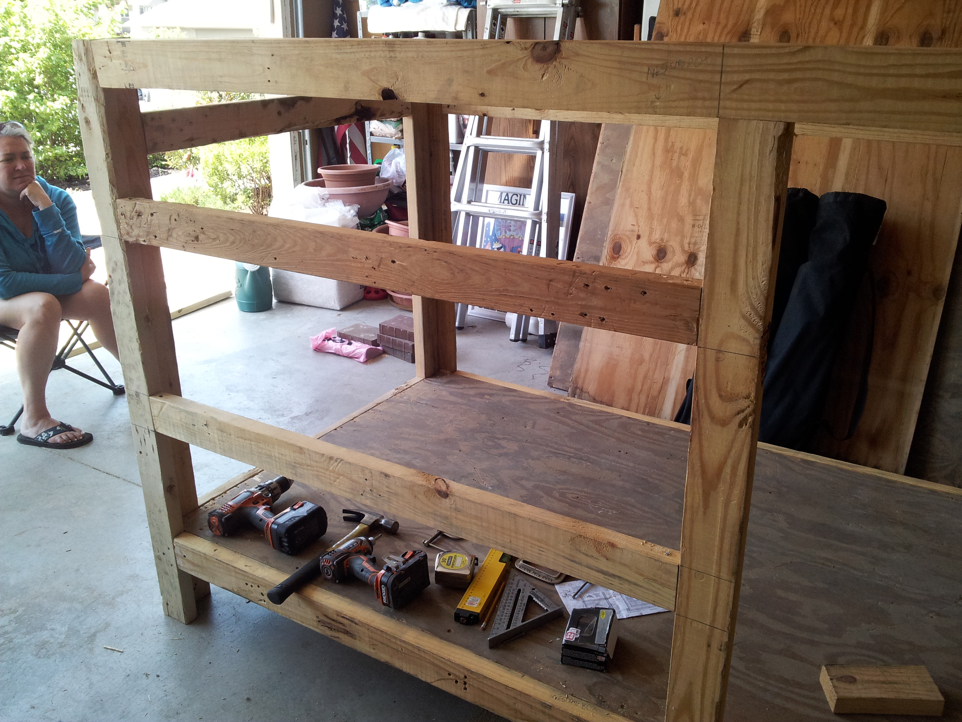 Nesting box framing complete.