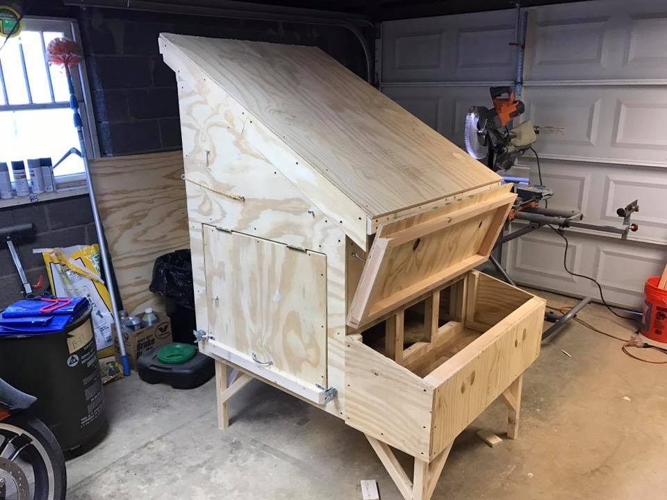 Nesting box walls up