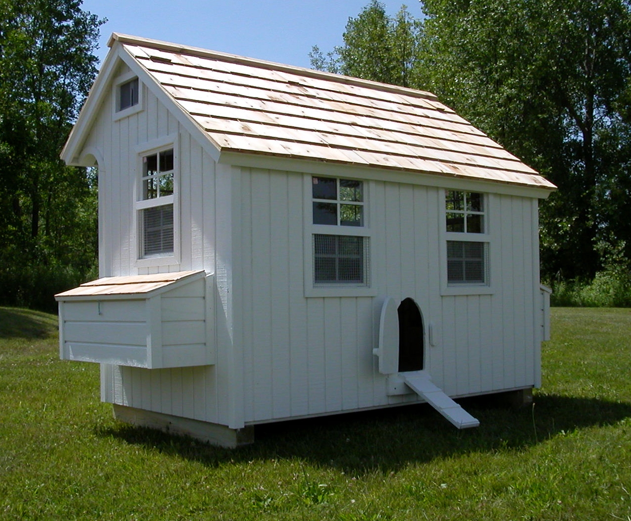nesting boxes can be located on ends of house as well