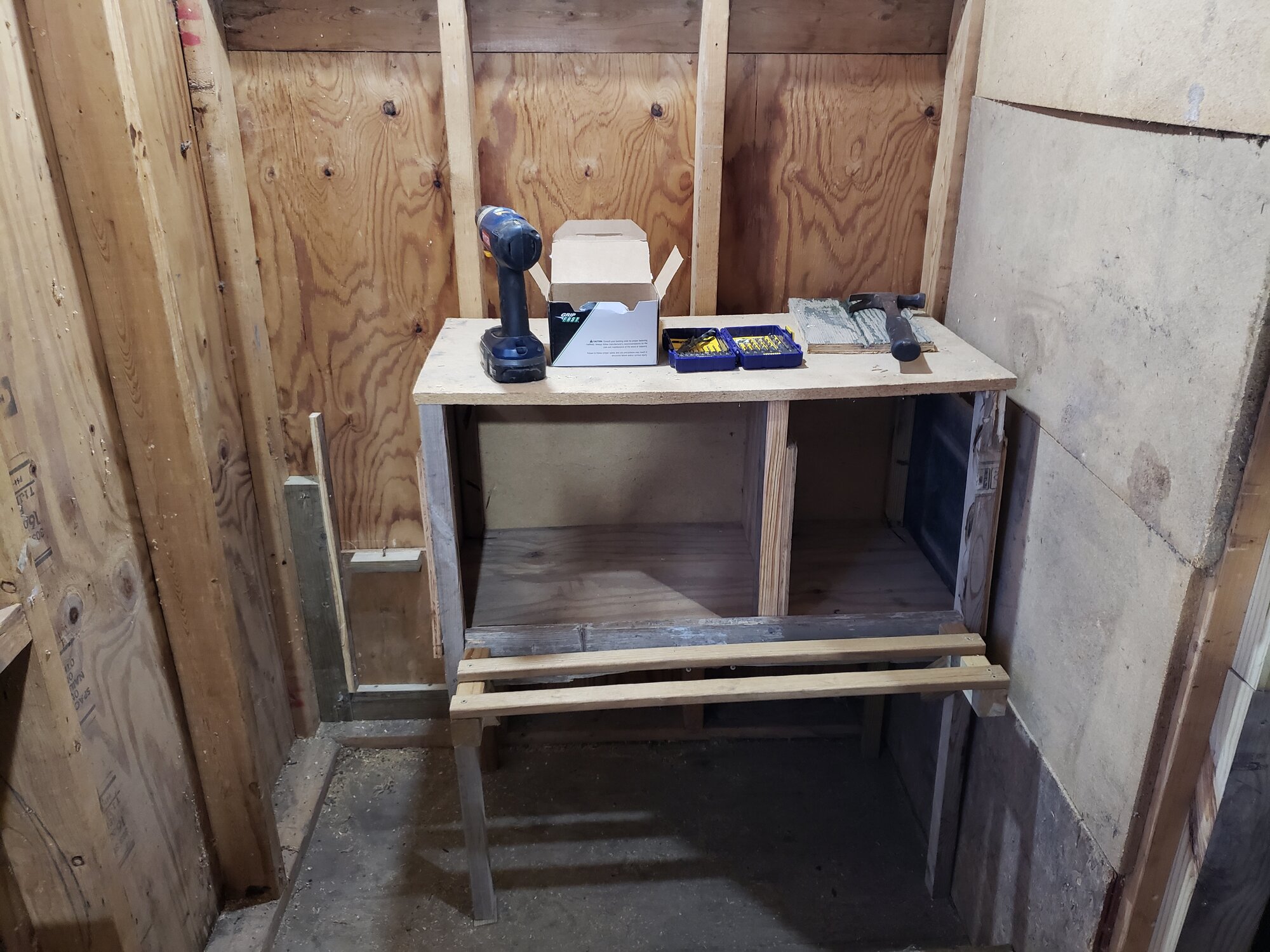 Nesting boxes - shed coop build