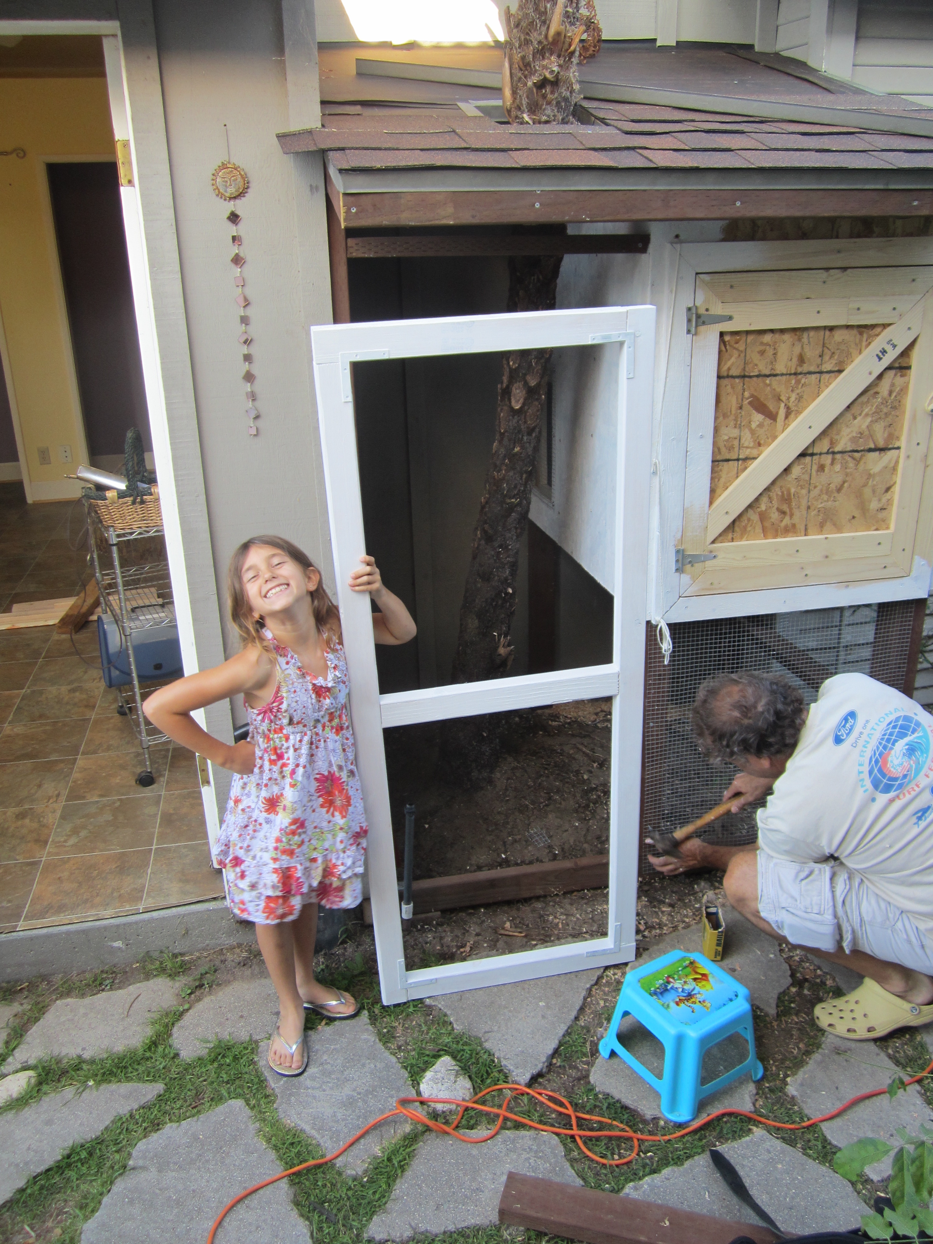 Netting on chicken run