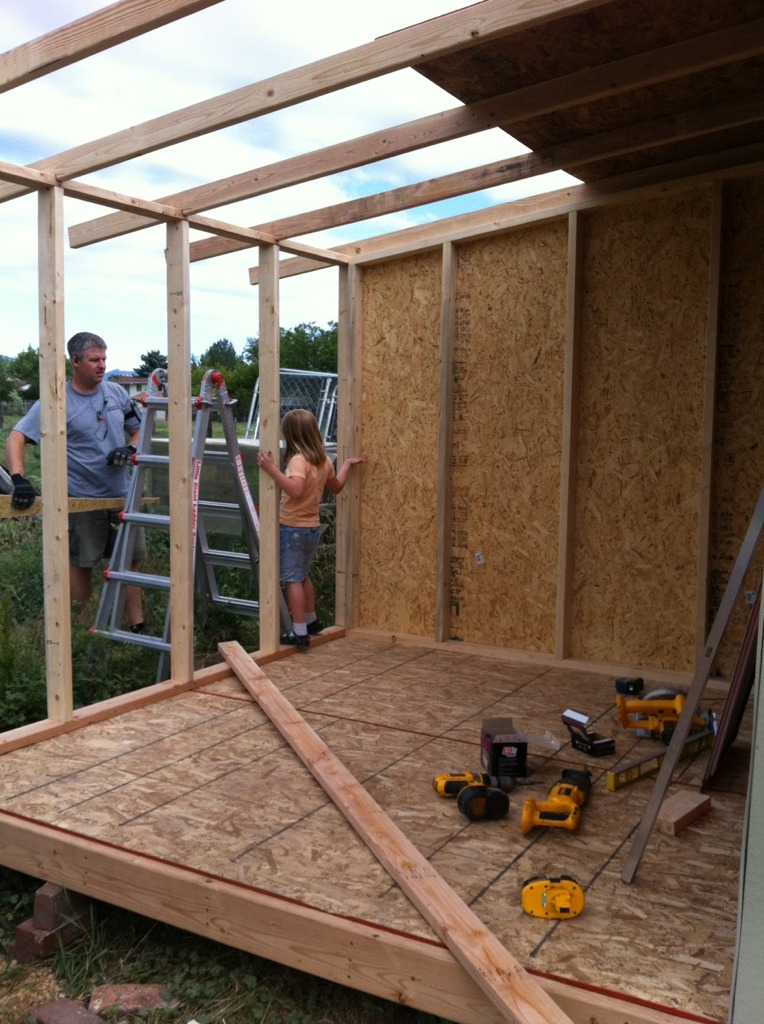 New chicken coop under construction