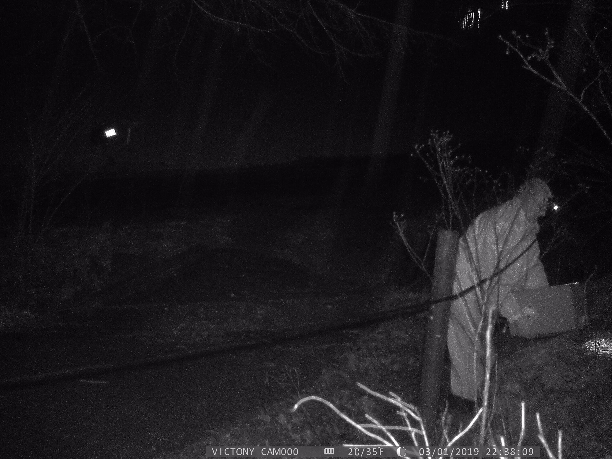 Night-Time picture example: Me, picking up a package