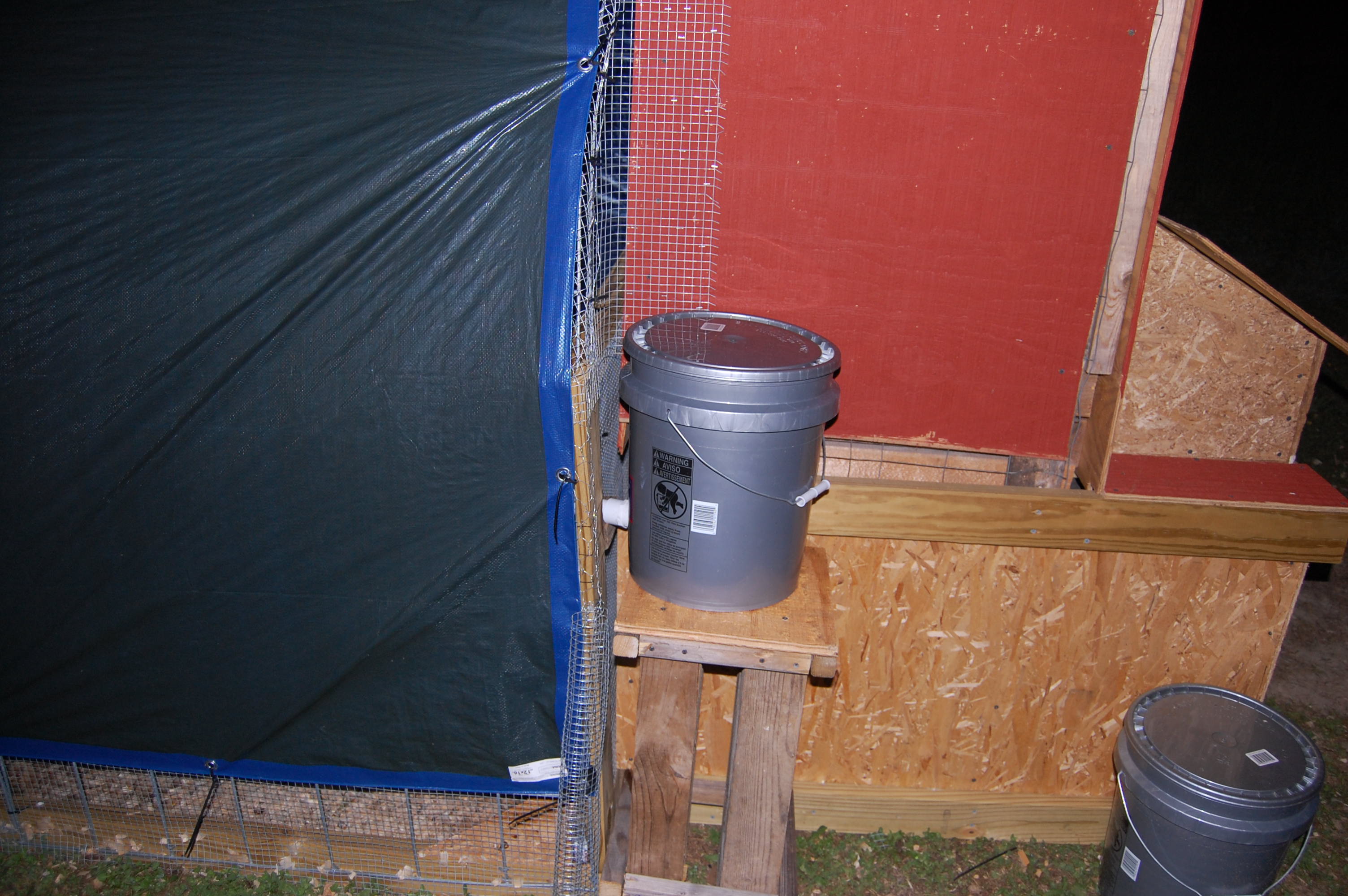 Nipple waterer from the outside