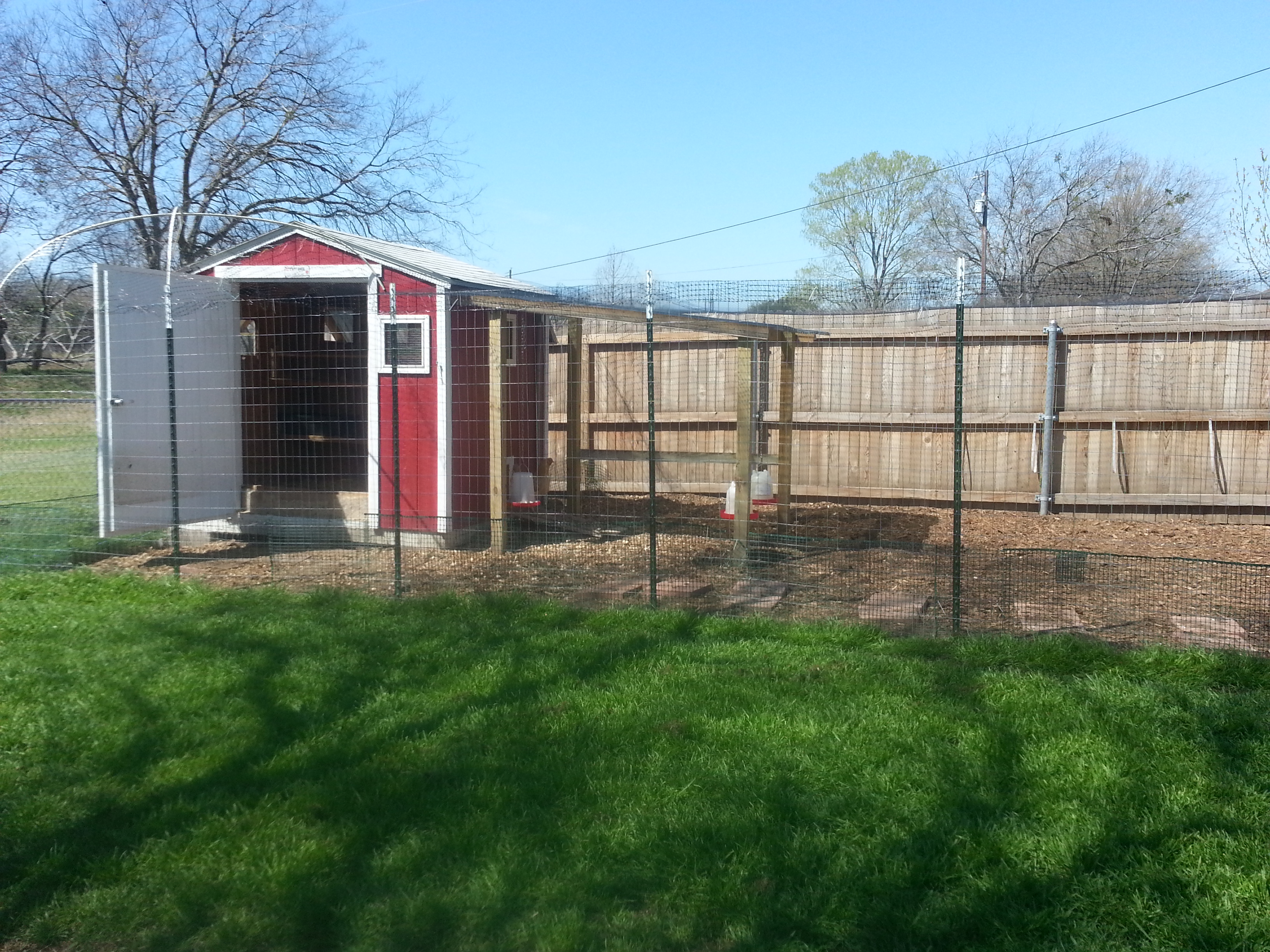 not sure if you can see how we crossed the pvc to support the bird netting better.
