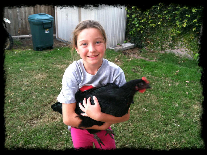 Nothing like a girl and her chicken!