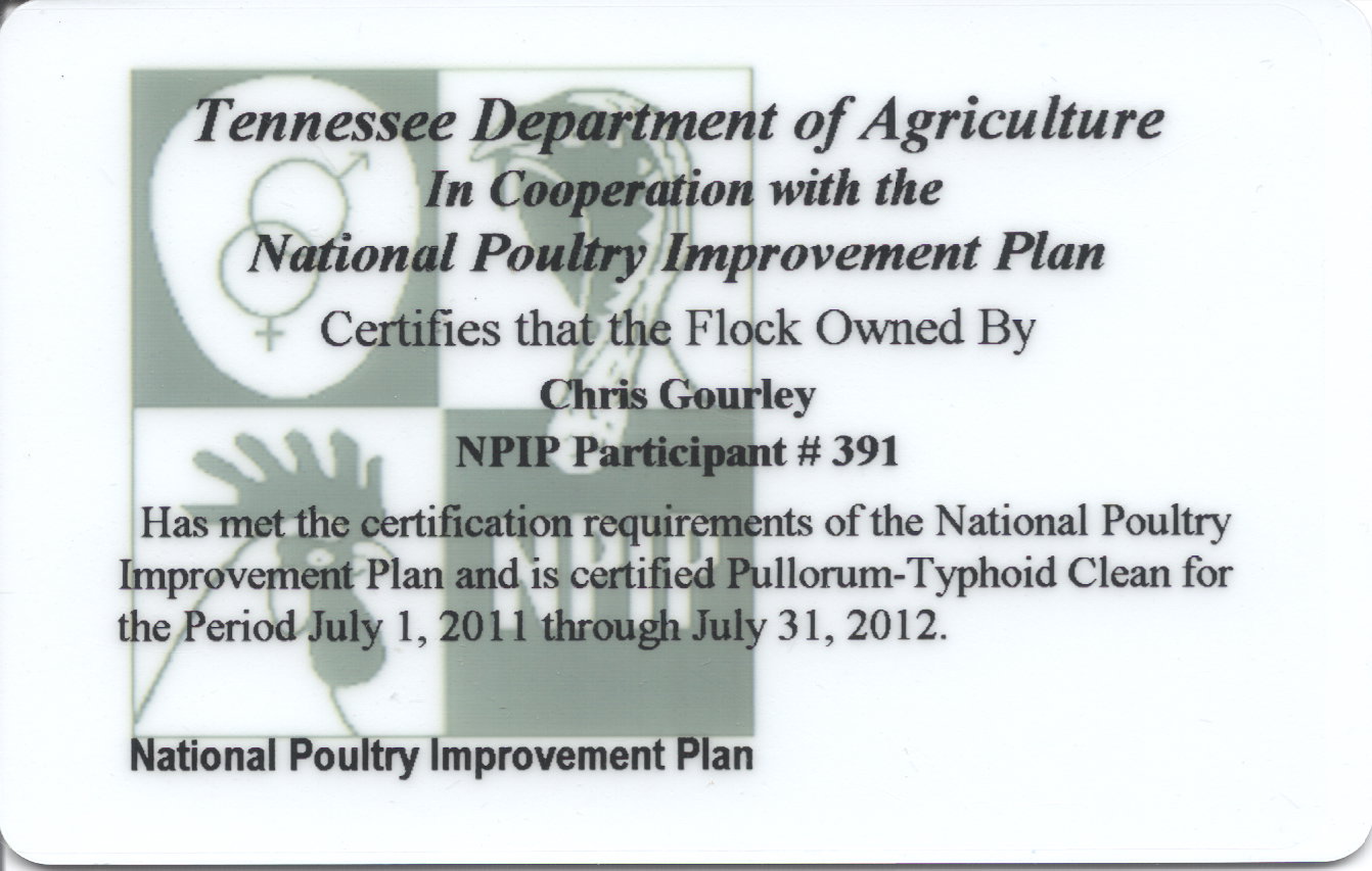 NPIP Certification