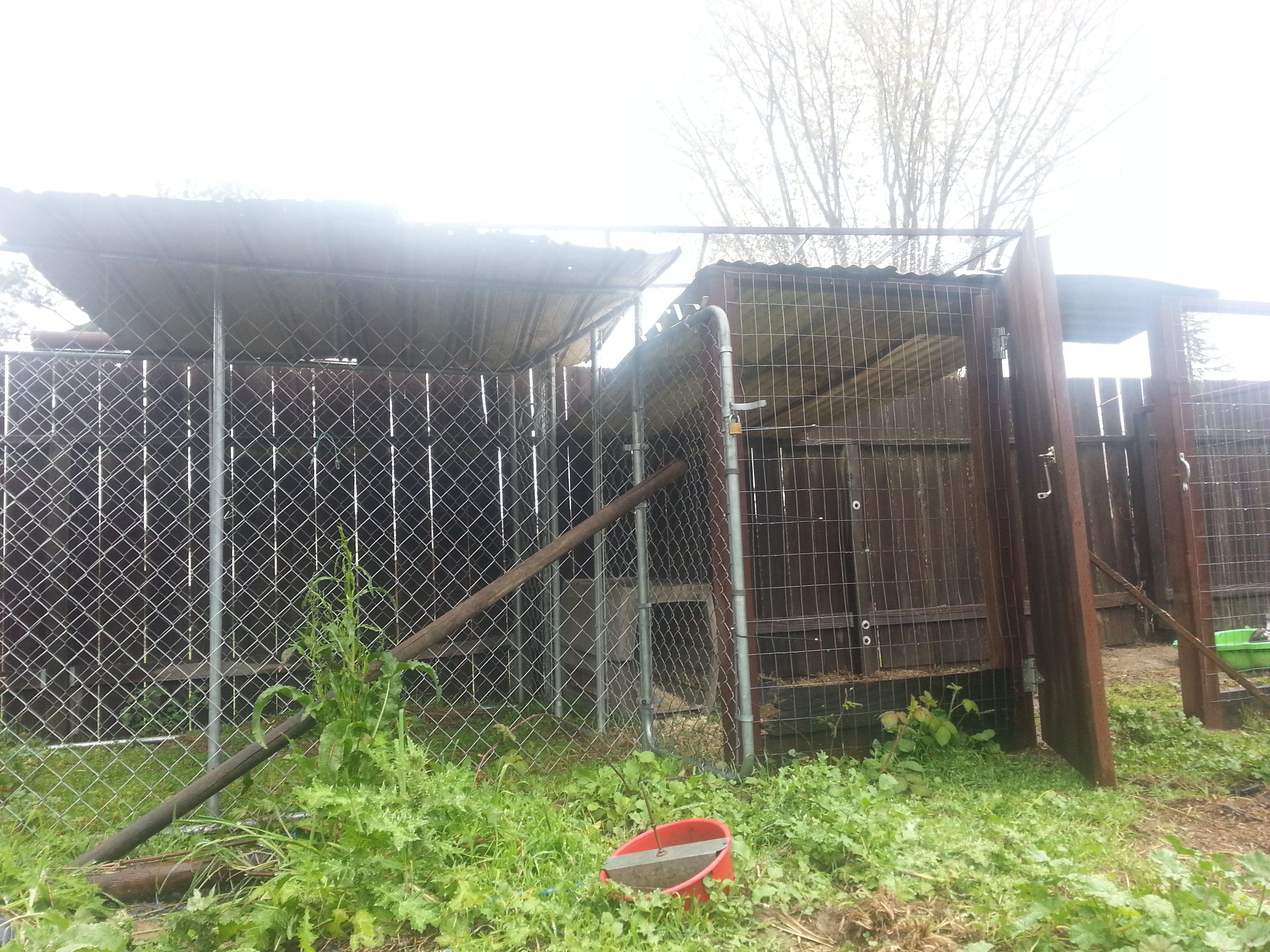 Ok, I am a slum lord. Those are aluminum panels he keeps wanting to get rid of, and i won't let him. It has saved the day many many times to have them hanging about.