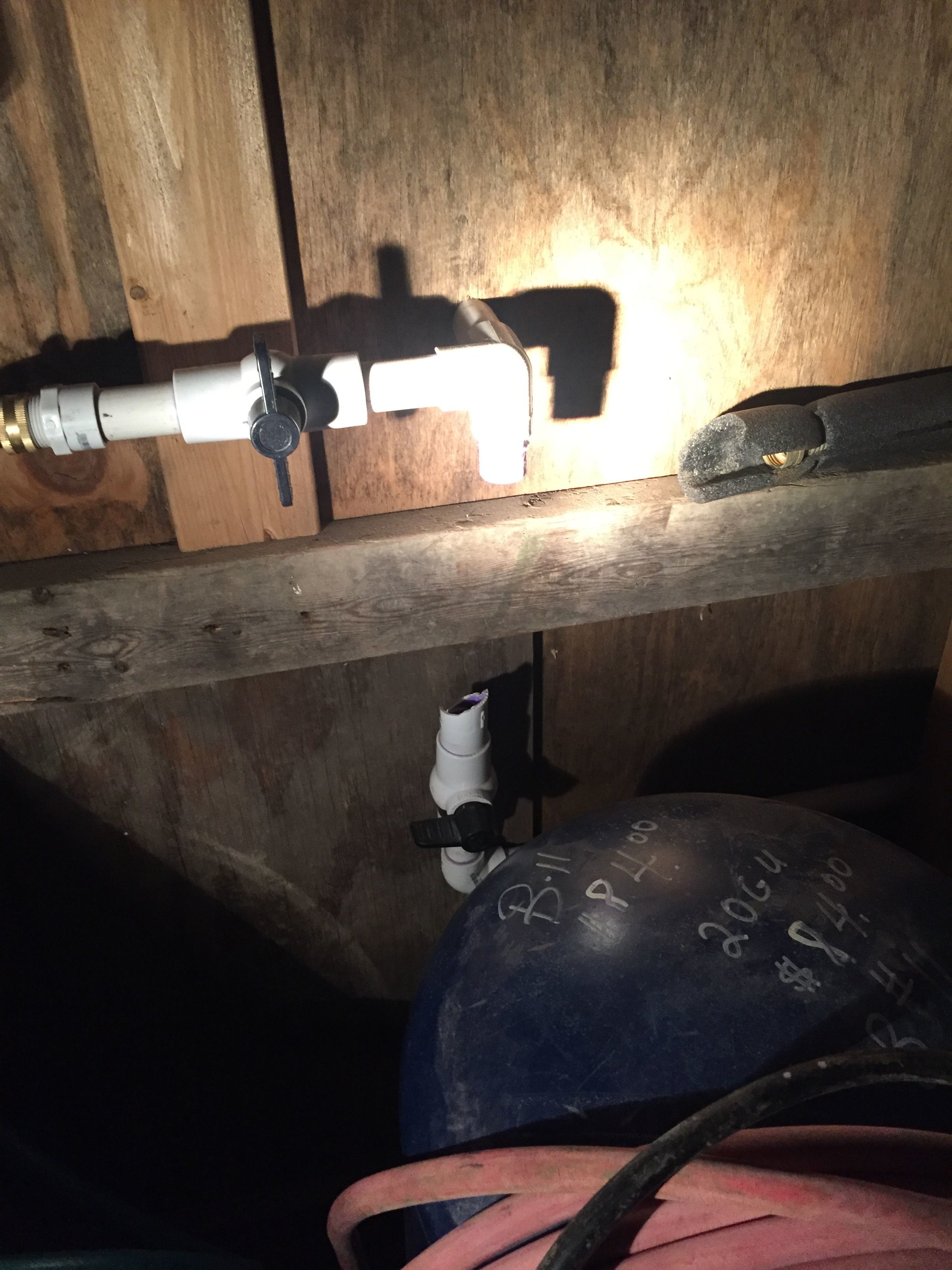 Ok, so after the roof blew off I moved the chicks and rabbits to the barn. I also unhooked everything. Even the water heater I had installed... Pipe busted, all 50 gallons or so leaked into the coop. Talk about luck! Lessons are being learned here...trust me.