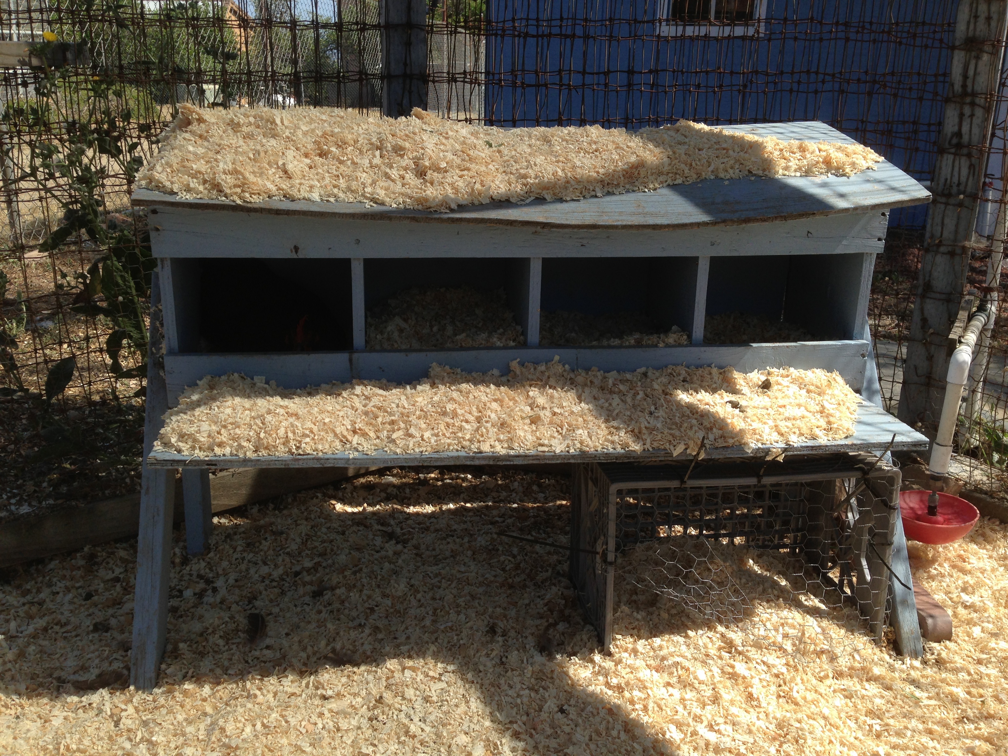 Old nesting boxes.  Need a refresh.