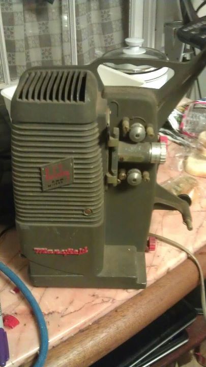 old projector we use for candling