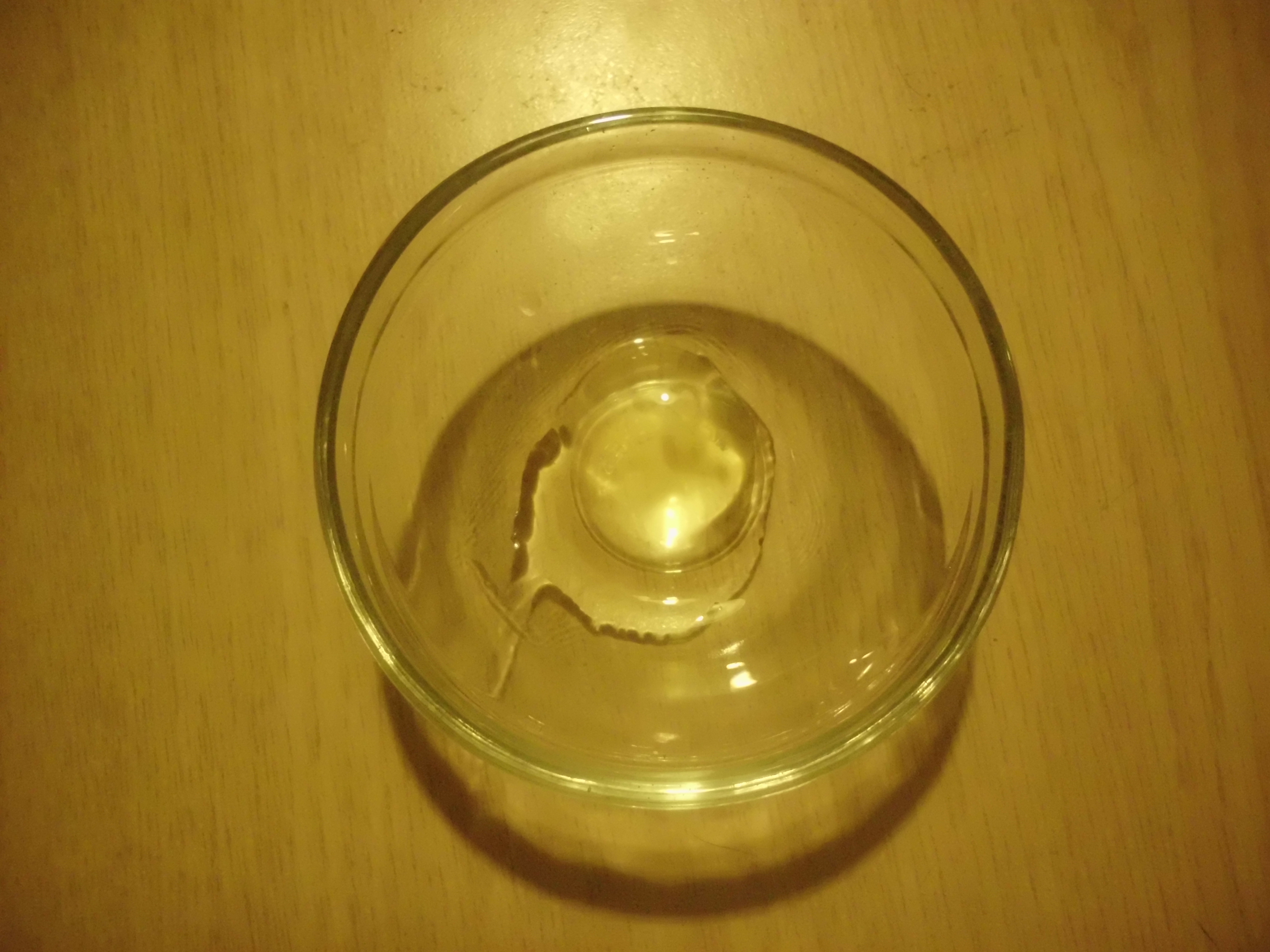 Once the egg was cracked open I had to puncture the membrane in order to get the "creme" out of it.