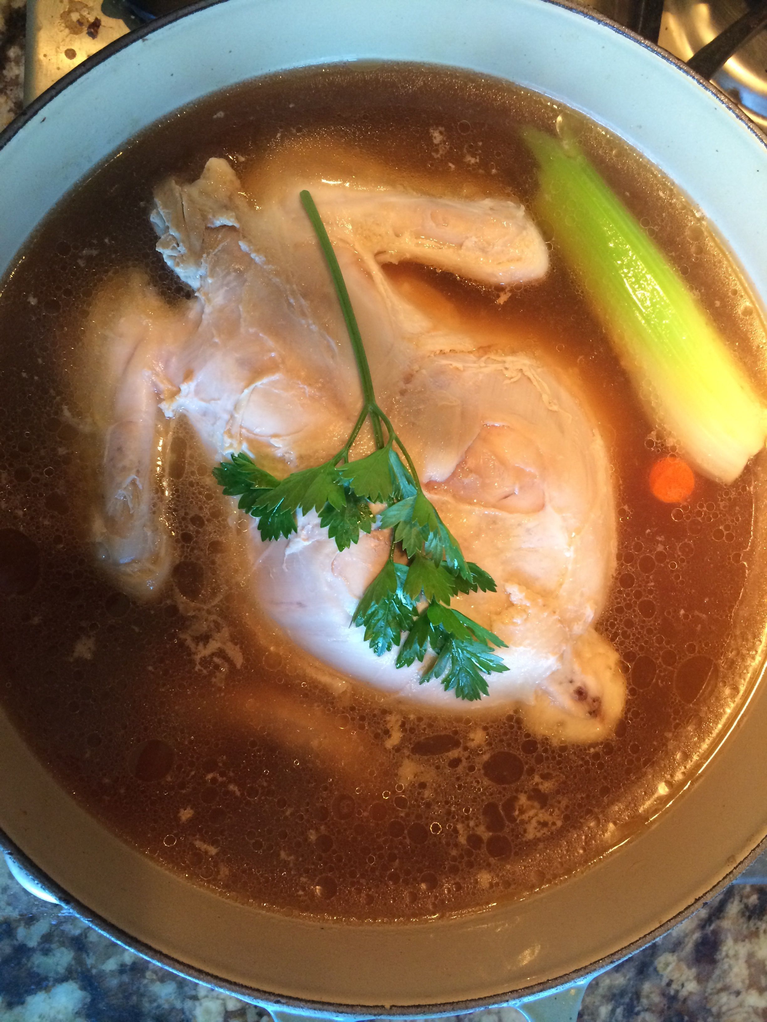 Organic free roam chicken soup