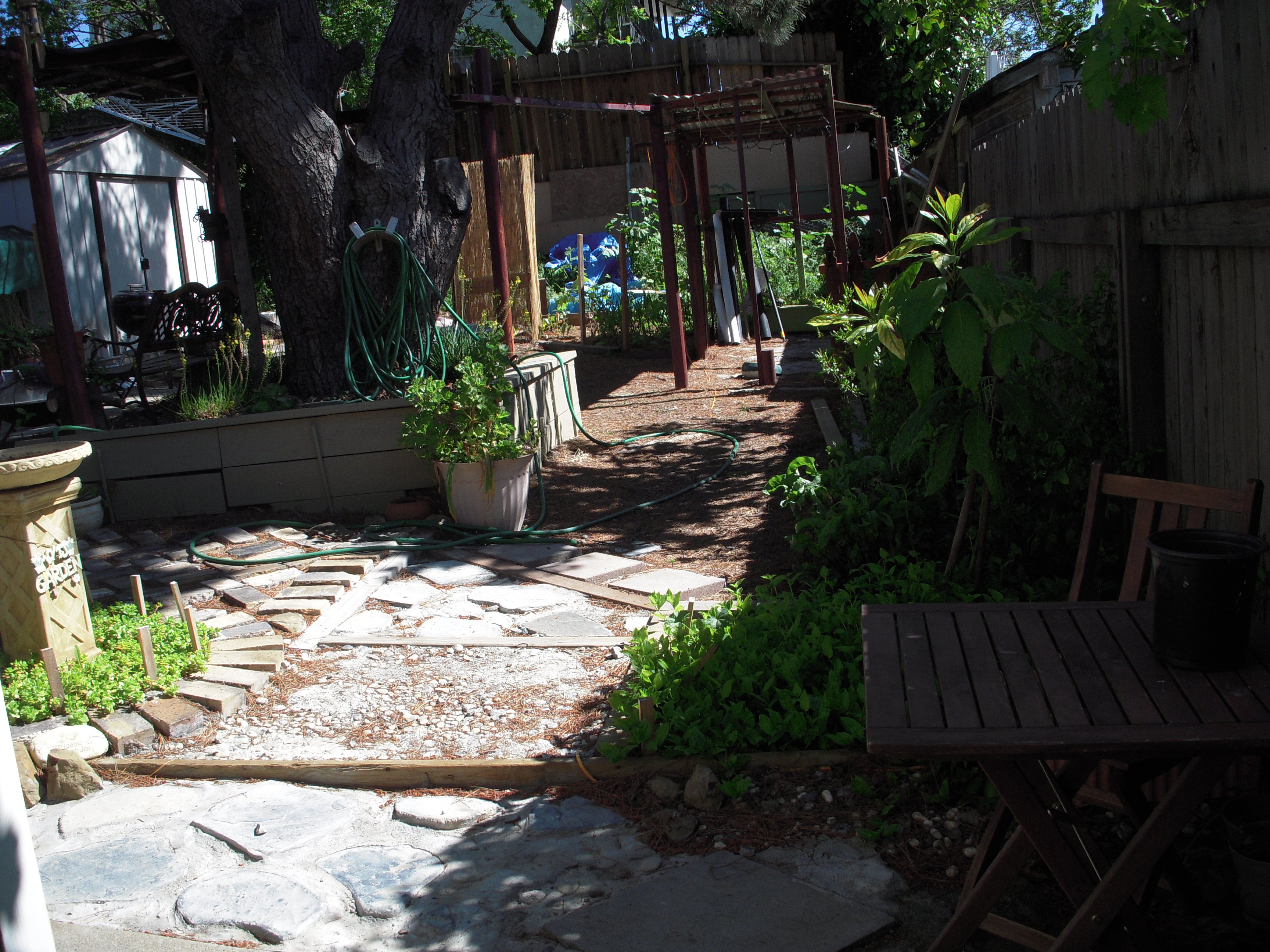 Our community art projects have included everything from making sidewalks, to building ponds, to erecting coops. This was our coop 7 years ago. It is now twice that size.