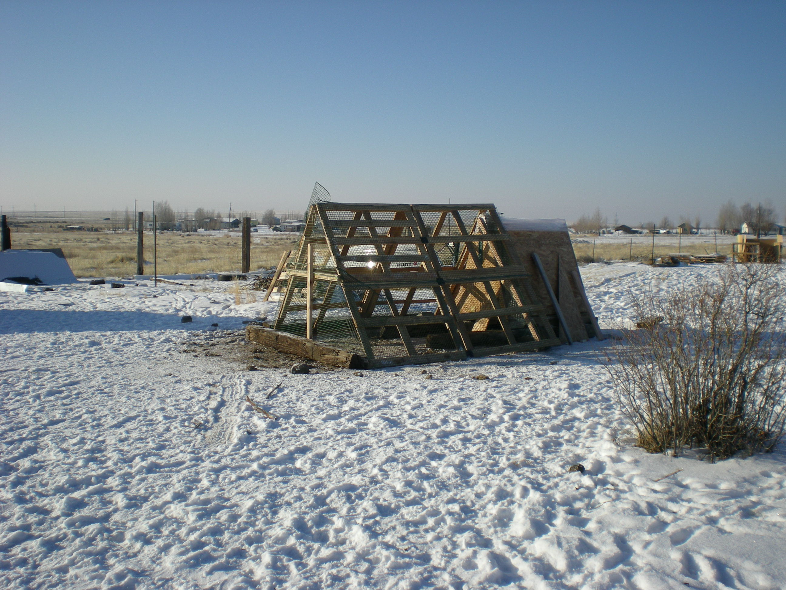 Our Coop, still a work in progress but "ready" enough for the chickens now.