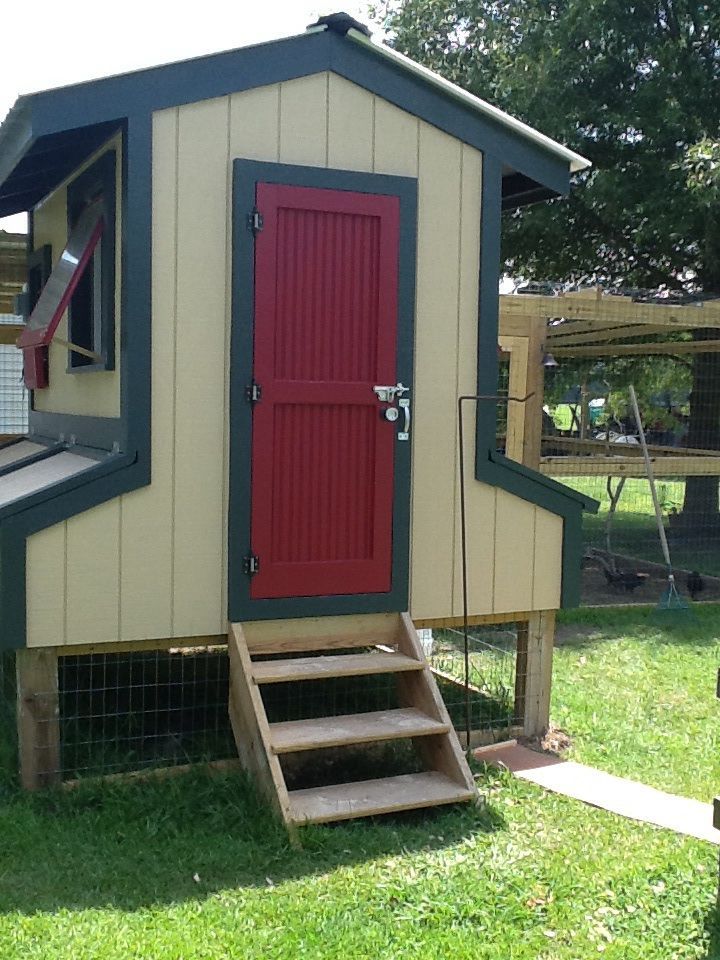 Our entrance.  There are 12  boxes for the hens accessible from outside the chicken run.
