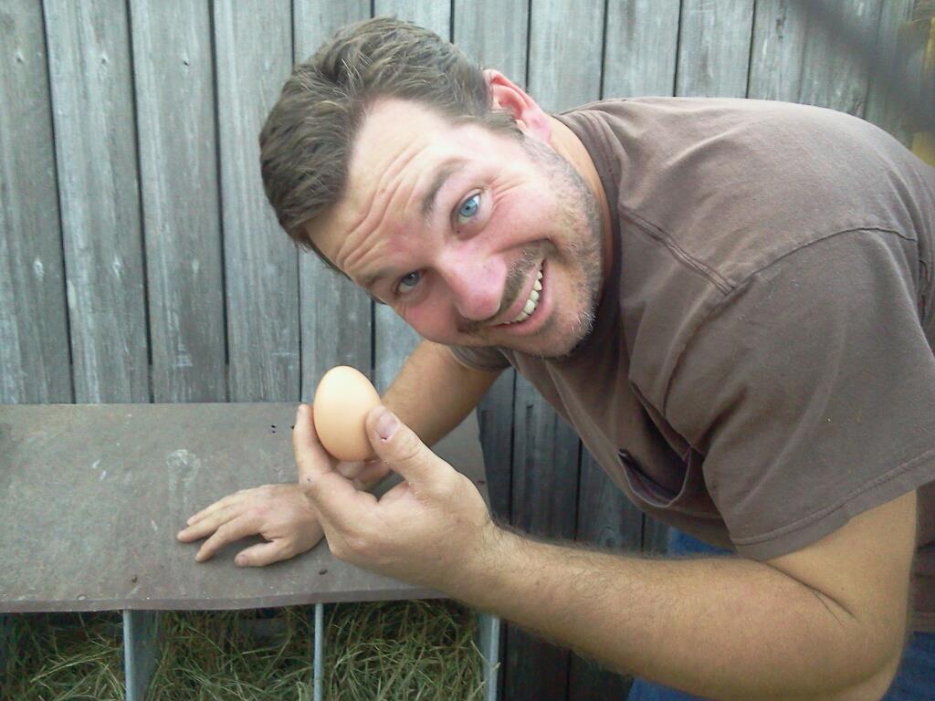 Our first egg from one of our Buff Orps!