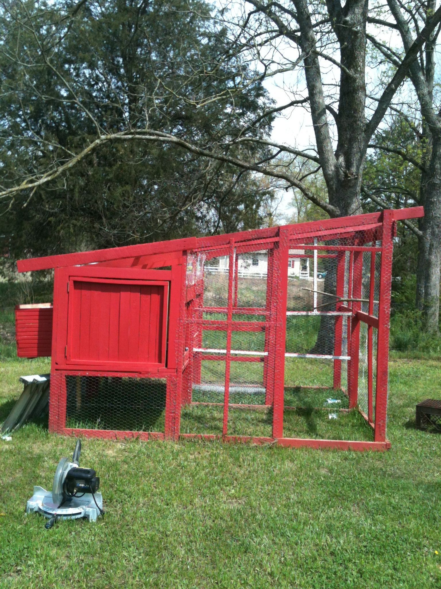 Our newly finished coop! Lot of hard work but we did it.