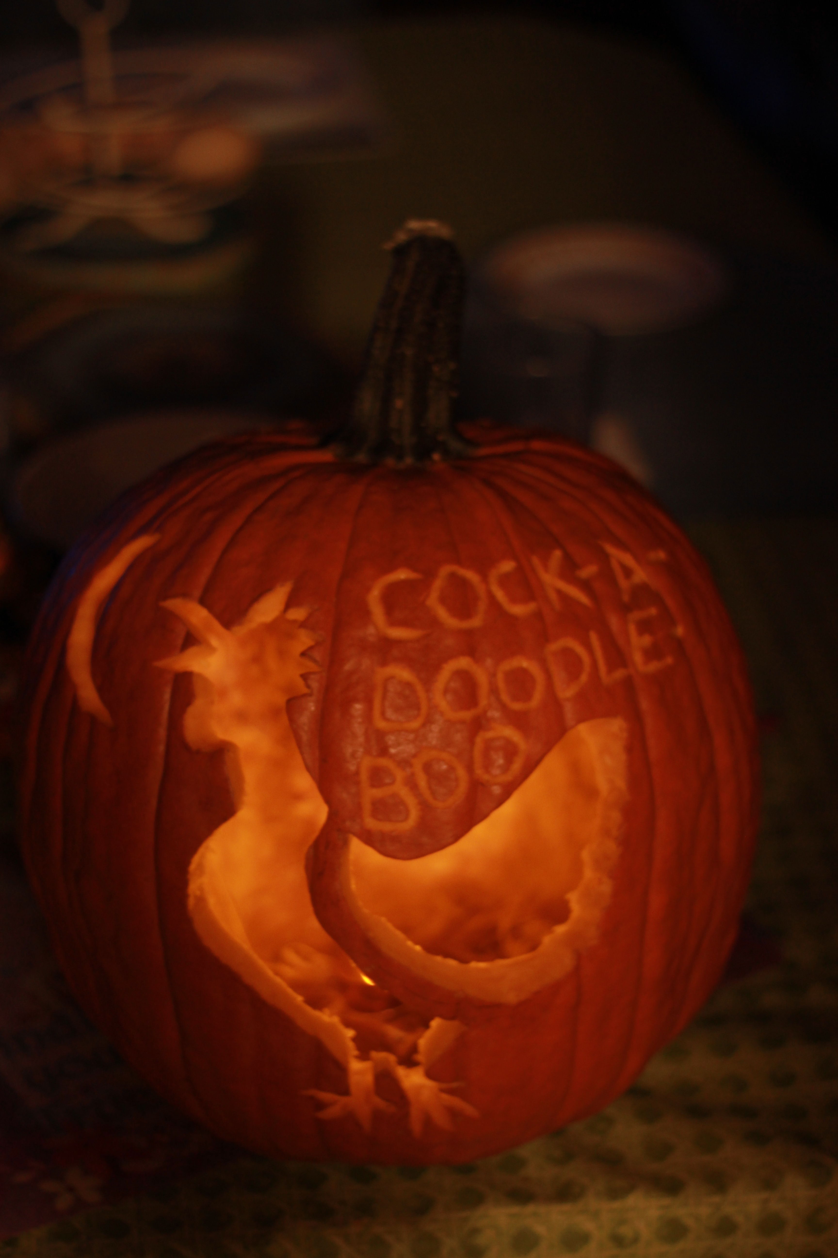 Our pumpkin is carved :)