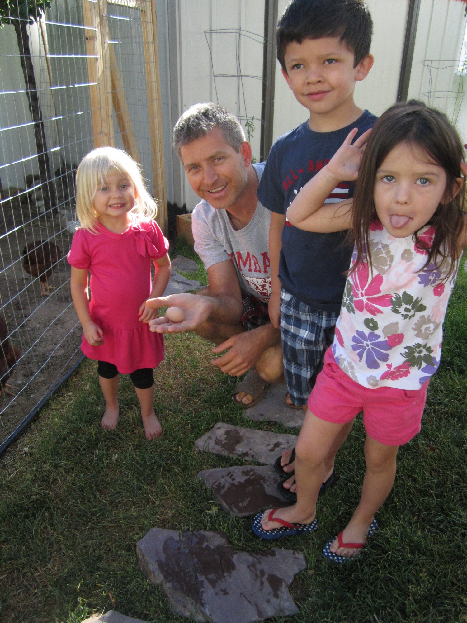 Our very 1st egg from our 5 RIR's June 27, 2013
