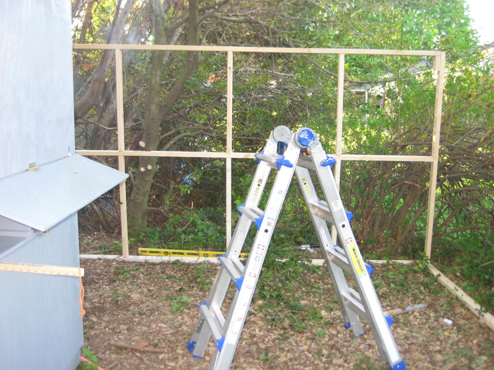 Outdoor pen in progress